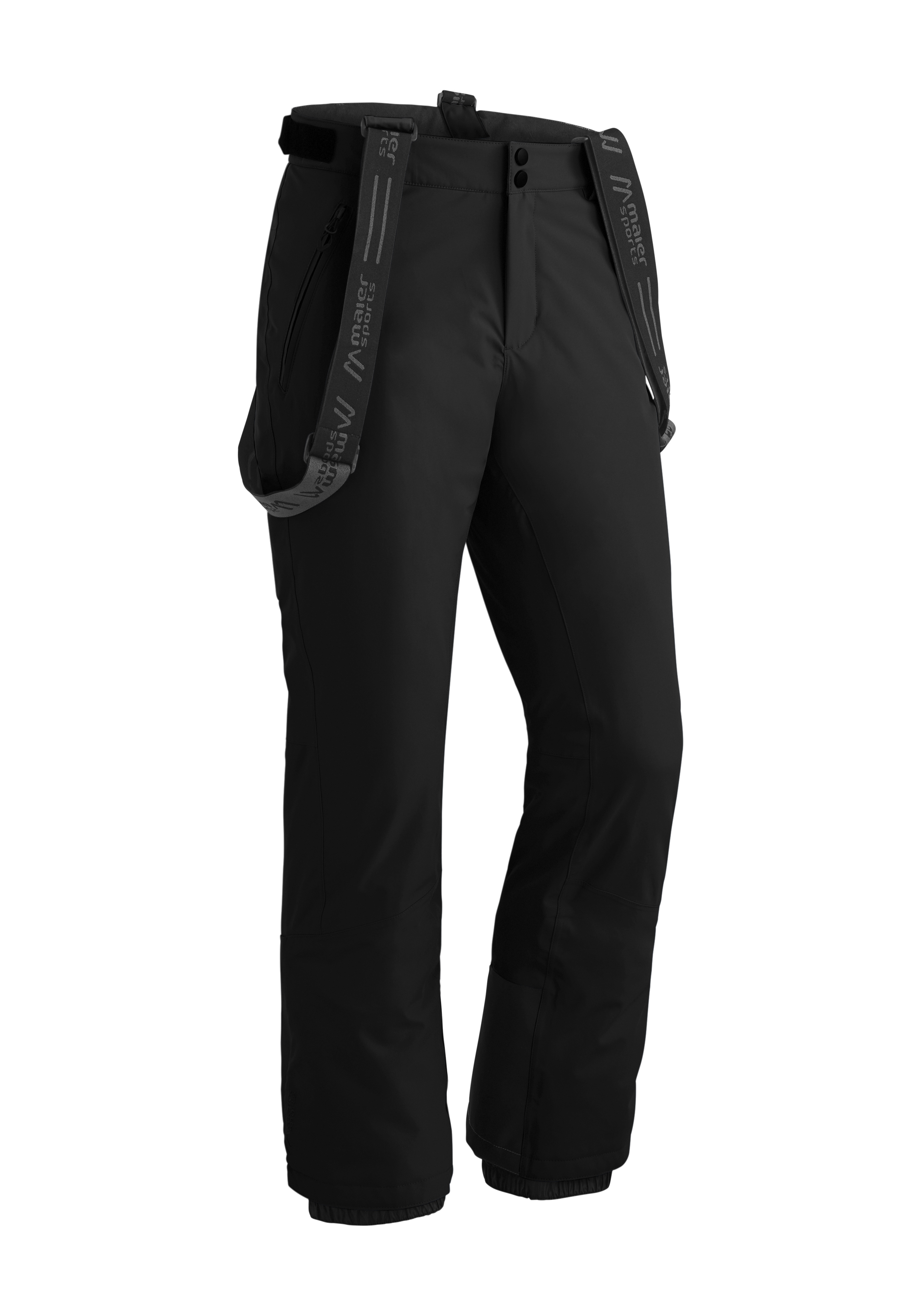 Anton slim 2.1 Hose, Schneehose, SKI Hosen, Schwarz, Gurtband Tragegurt