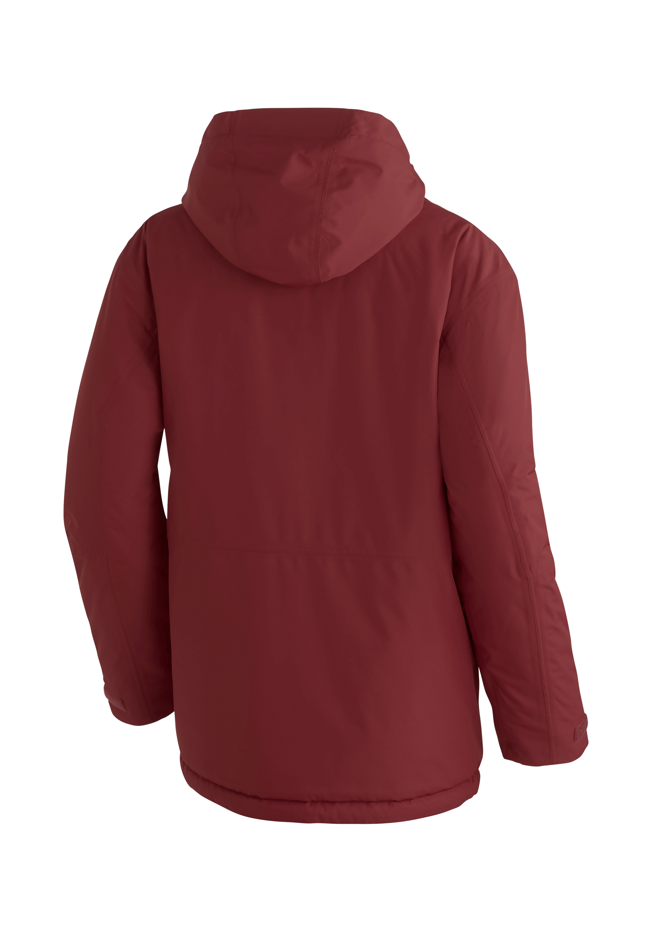 Walberla W Hoodie, Winter jacket, Puffer, Burgundy, Back view