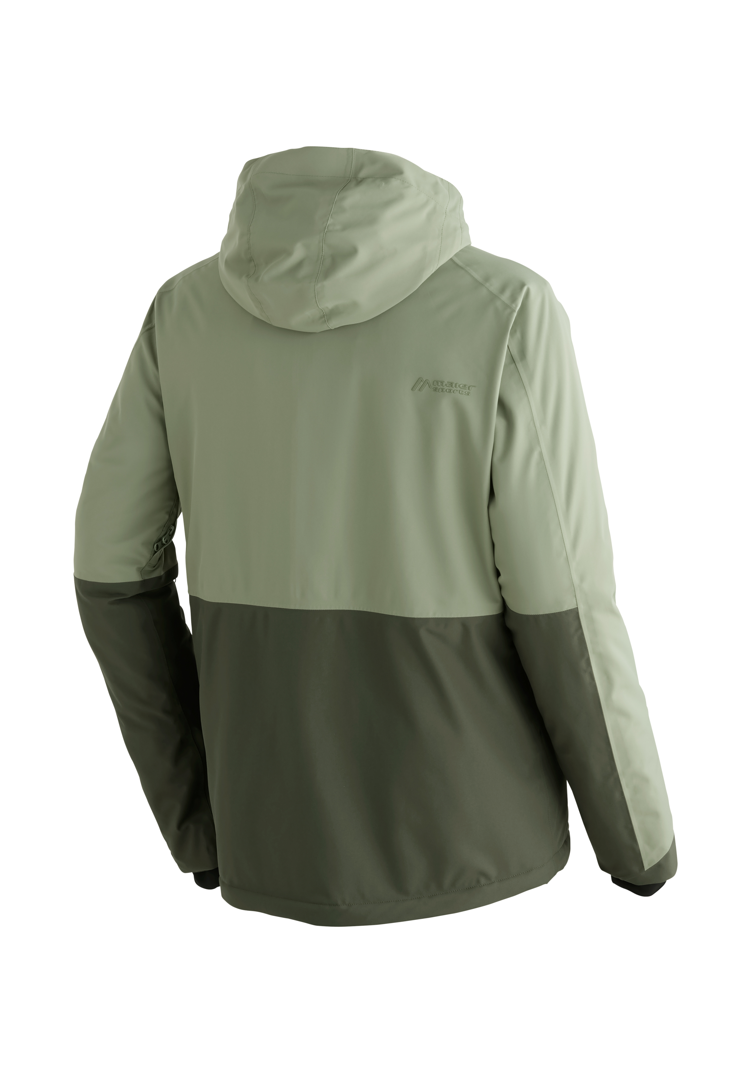 Hoodie, Winterjacke, Zweifarbig, Grün, Reißverschluss Tasche