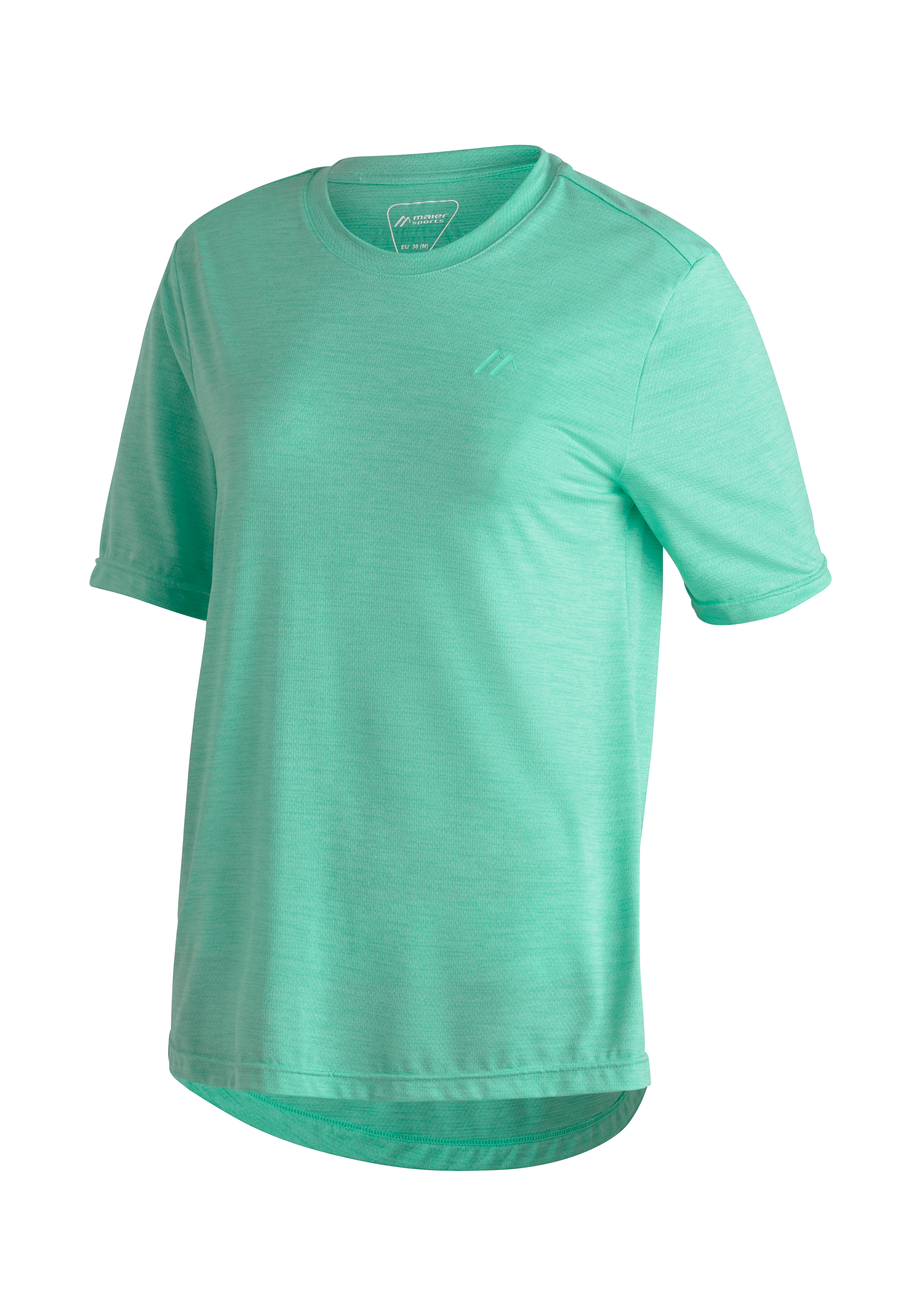 T-Shirt, Kurzarm, Mintgrün, Rundhals, Basic-Top