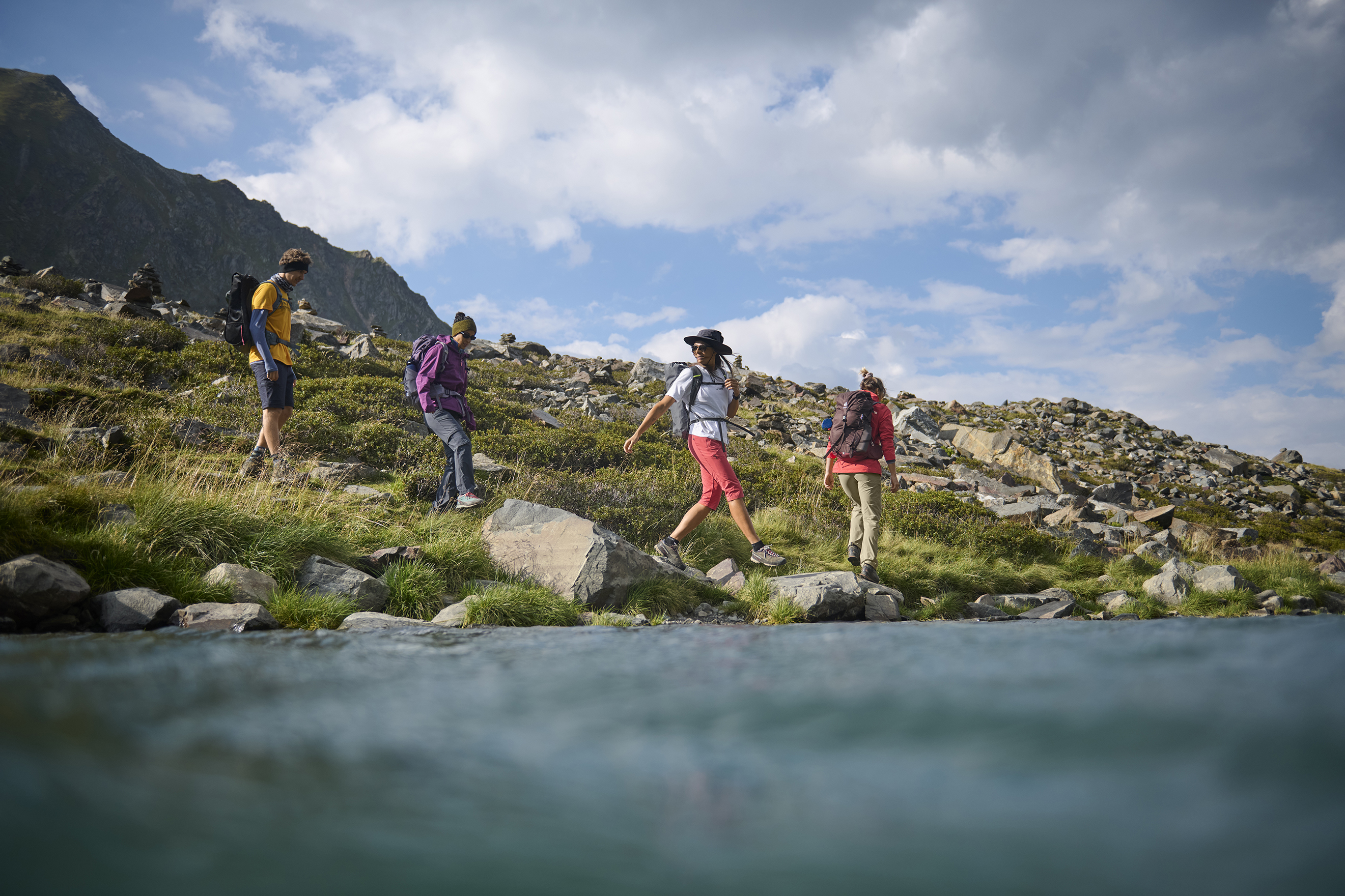 Wandern, Person, Gehen, Tasche, Hut