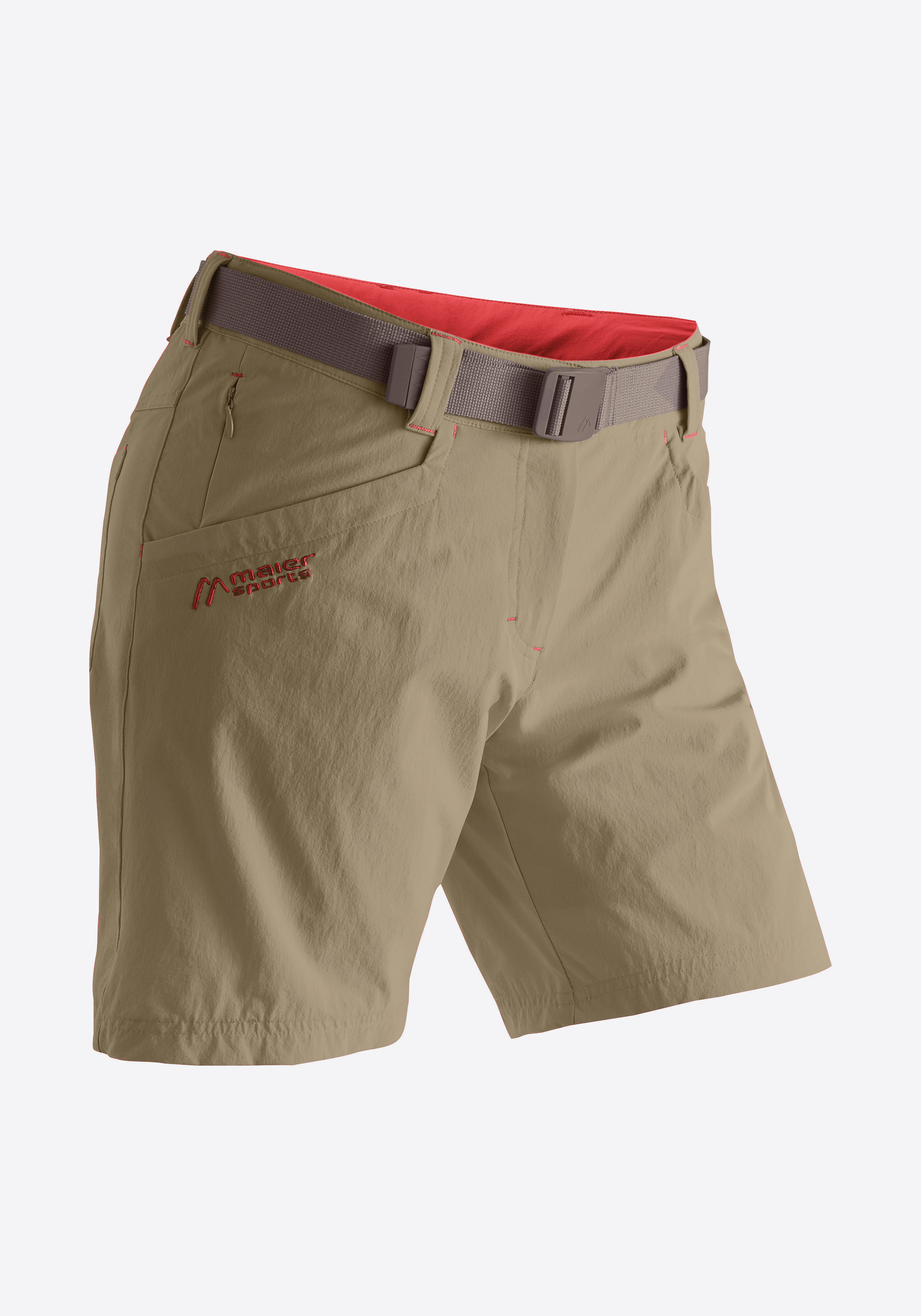 Lulaka Shorts Bekleidung, Kurze Hosen, Khaki, Shorts, Hiking, Khaki, Gürtel, Outdoor