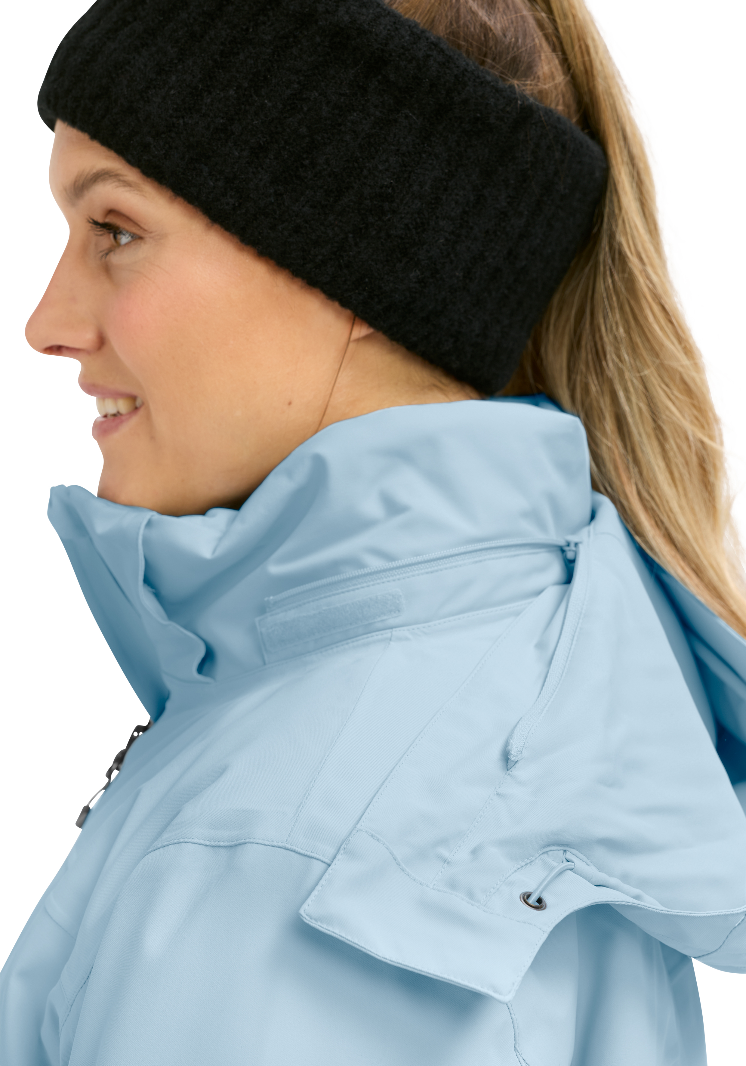 Winterband, Kurzmantel, Hut, Damenjacke, Hellblau