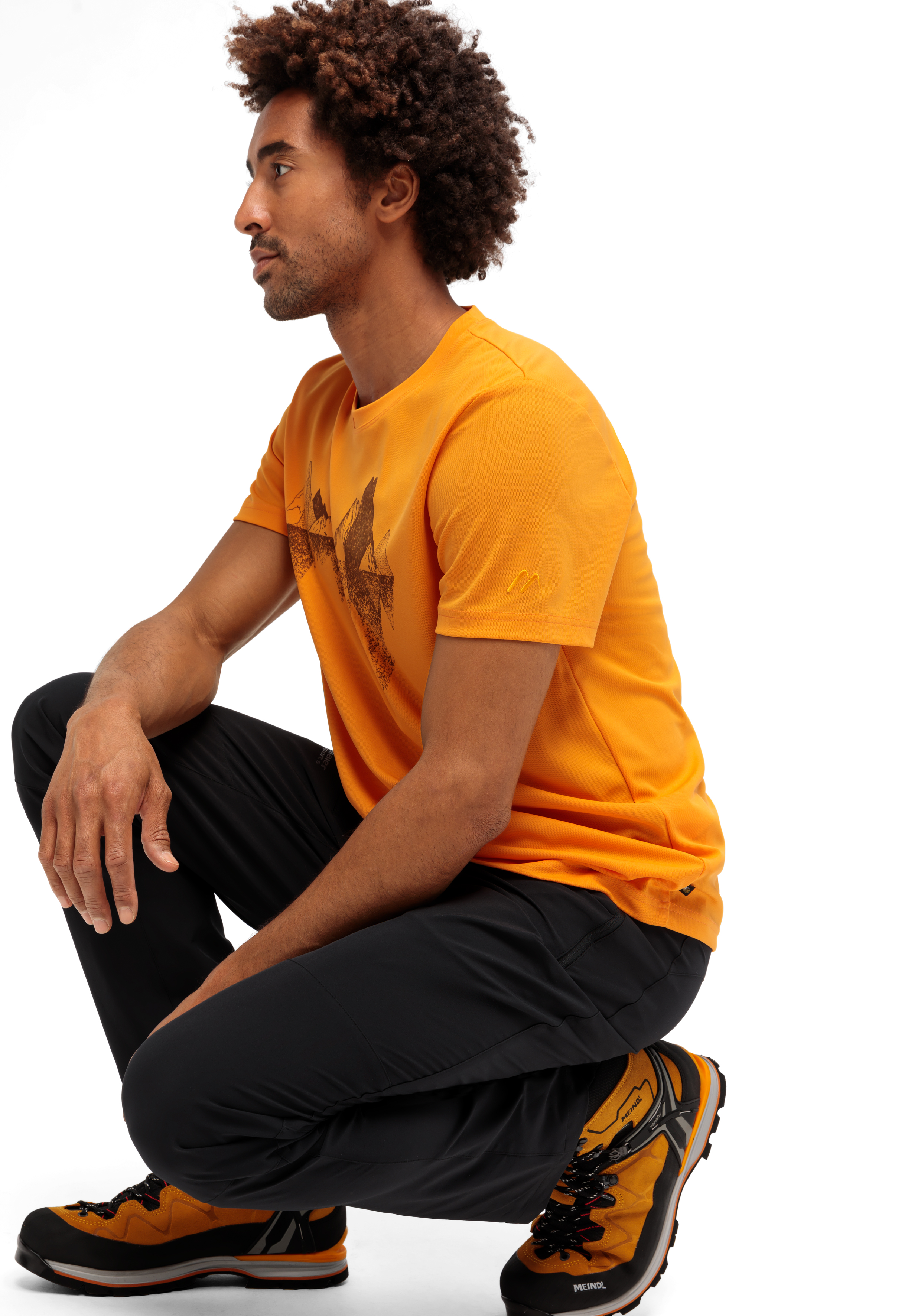 T-Shirt, Orange, Graphic, Short Sleeves, Activewear