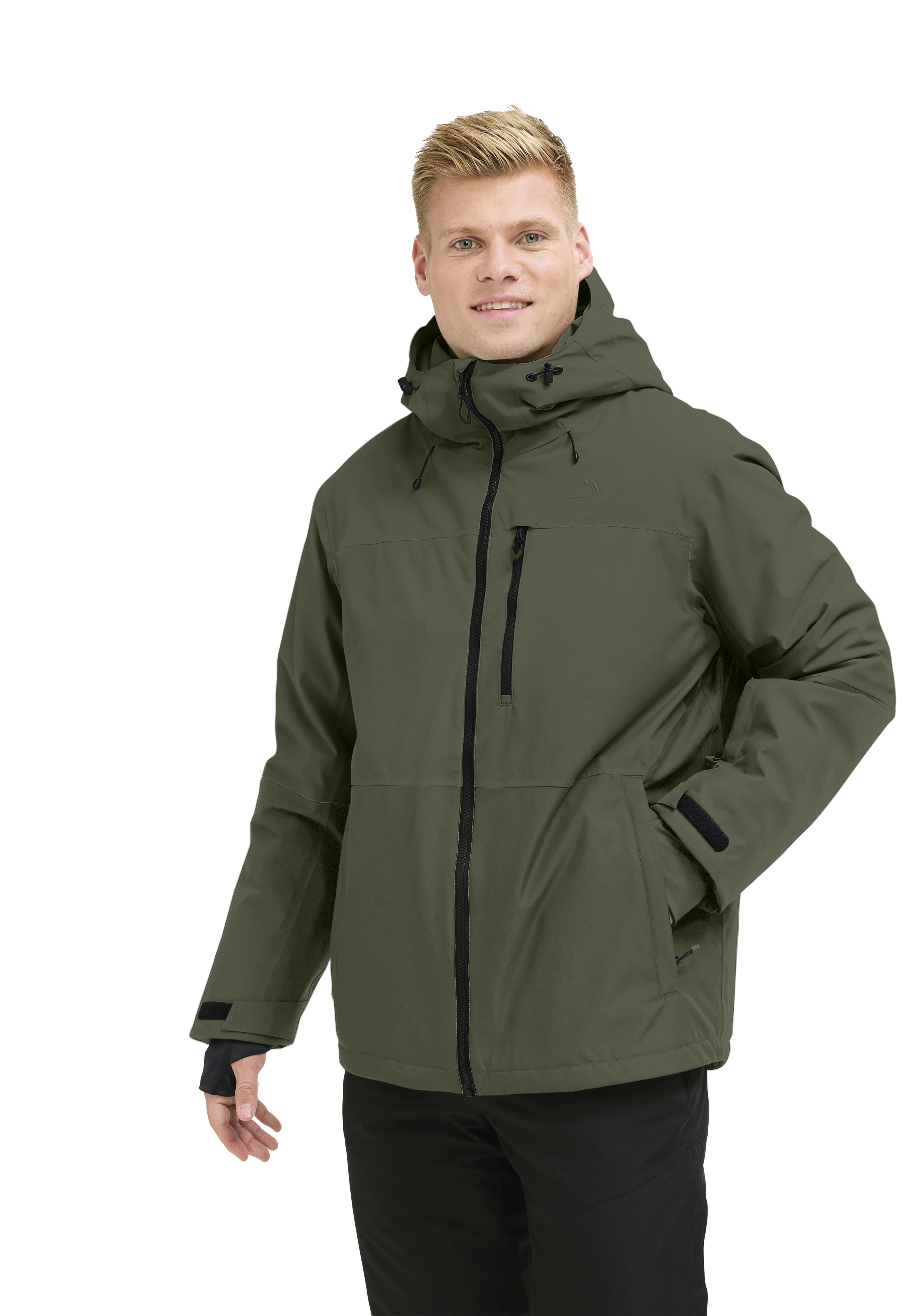 jacke, windjacke, hoher kragen, kapuze, reissverschluss