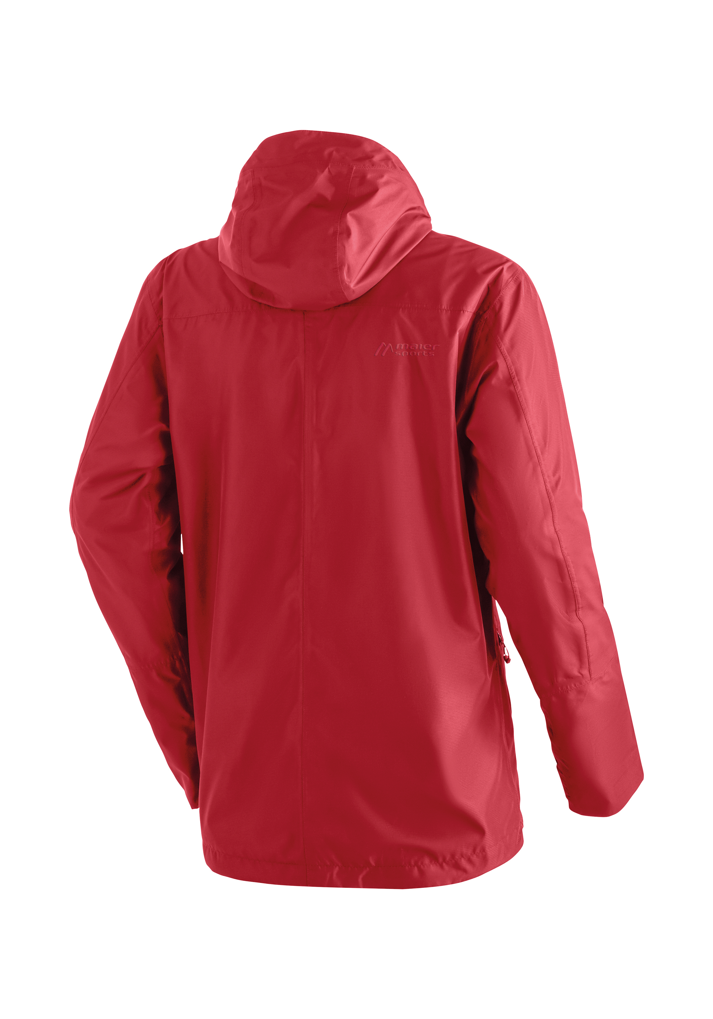 Regenjacke, Hardshell, Hoodie, rote Jacke, Kapuze
