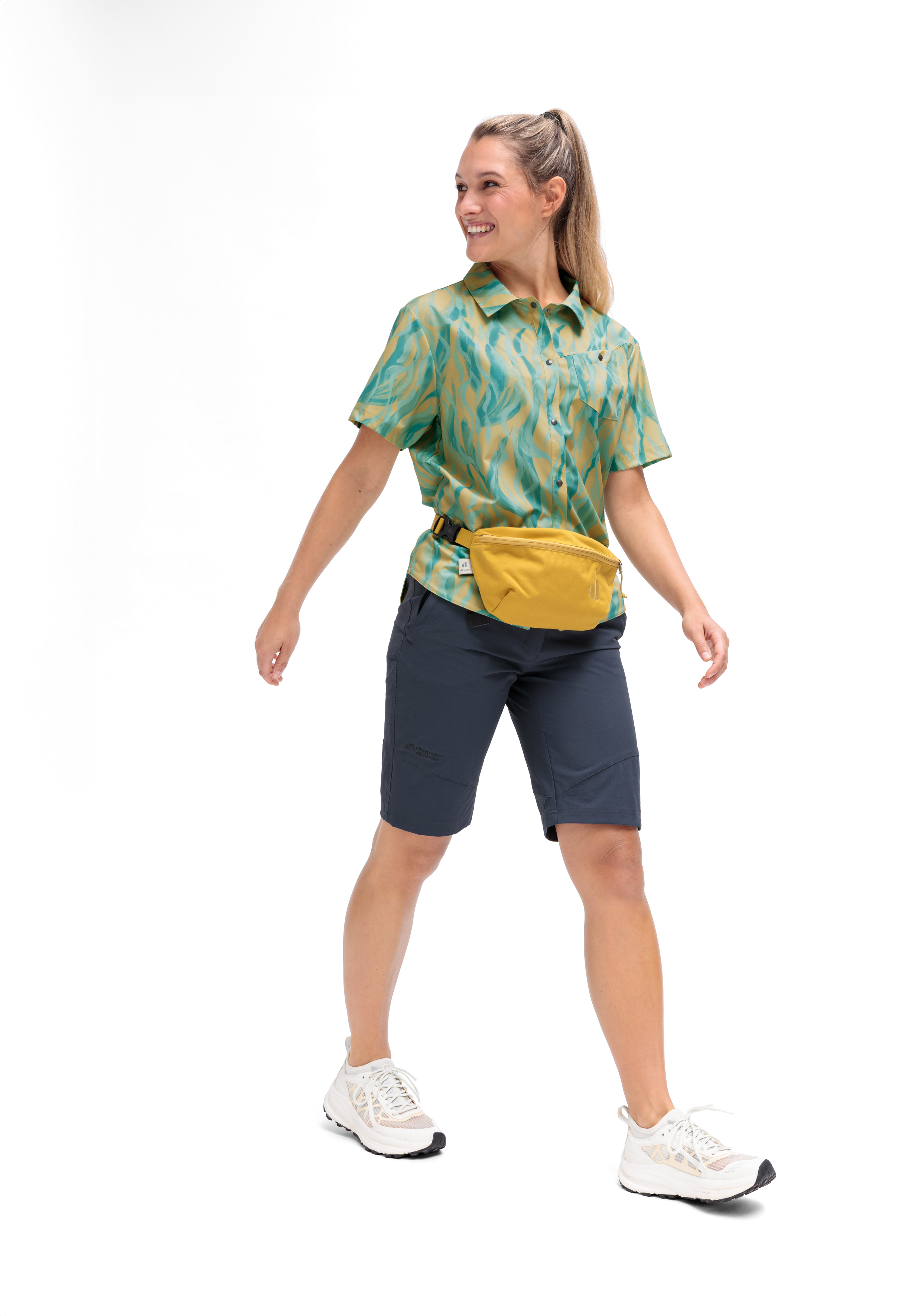 Hemd, Kurzarmhemd, Hose, Gürteltasche, Tropical Muster