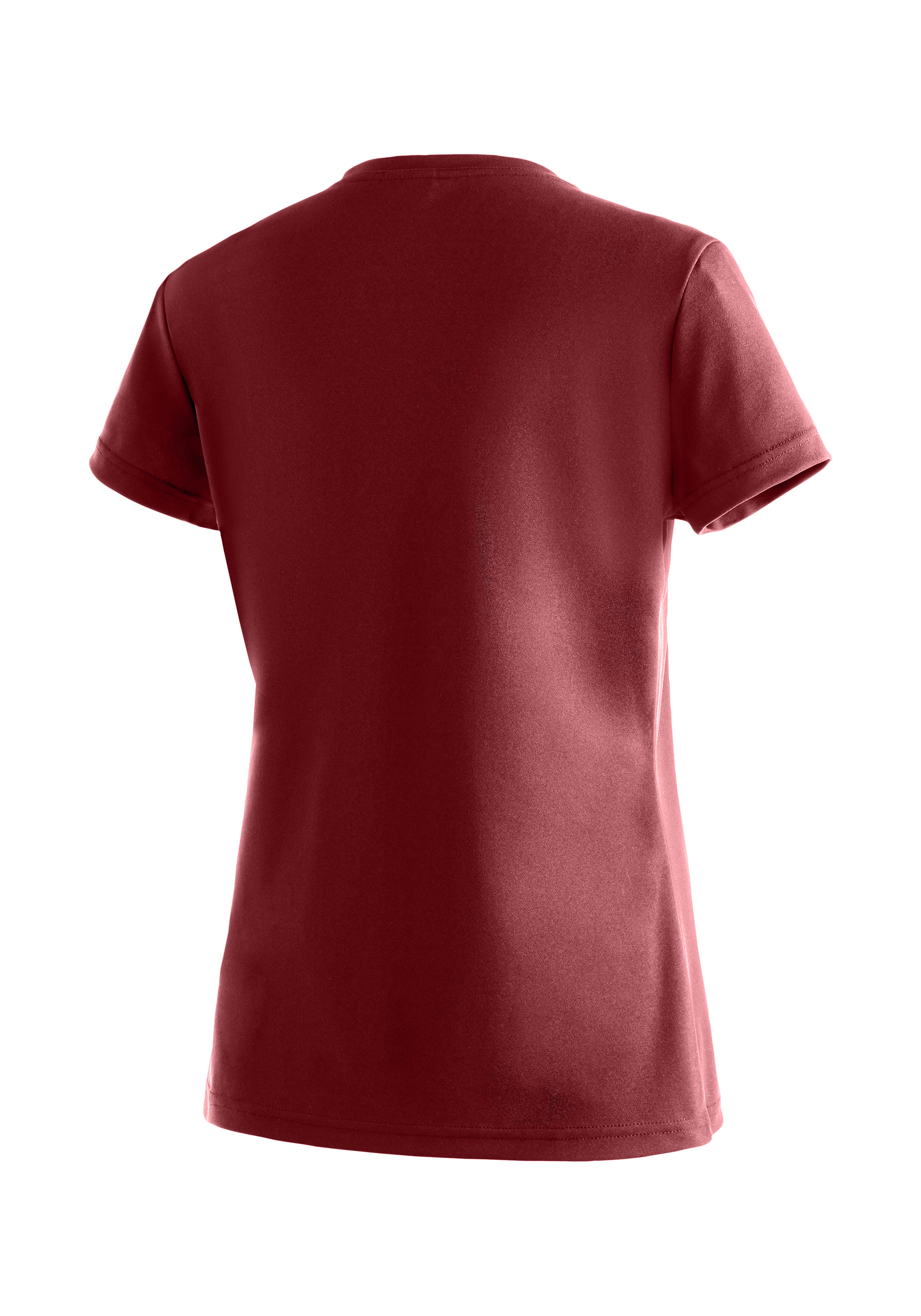 T-Shirt, Rundhals, Kurzarm, Unifarben, Rot