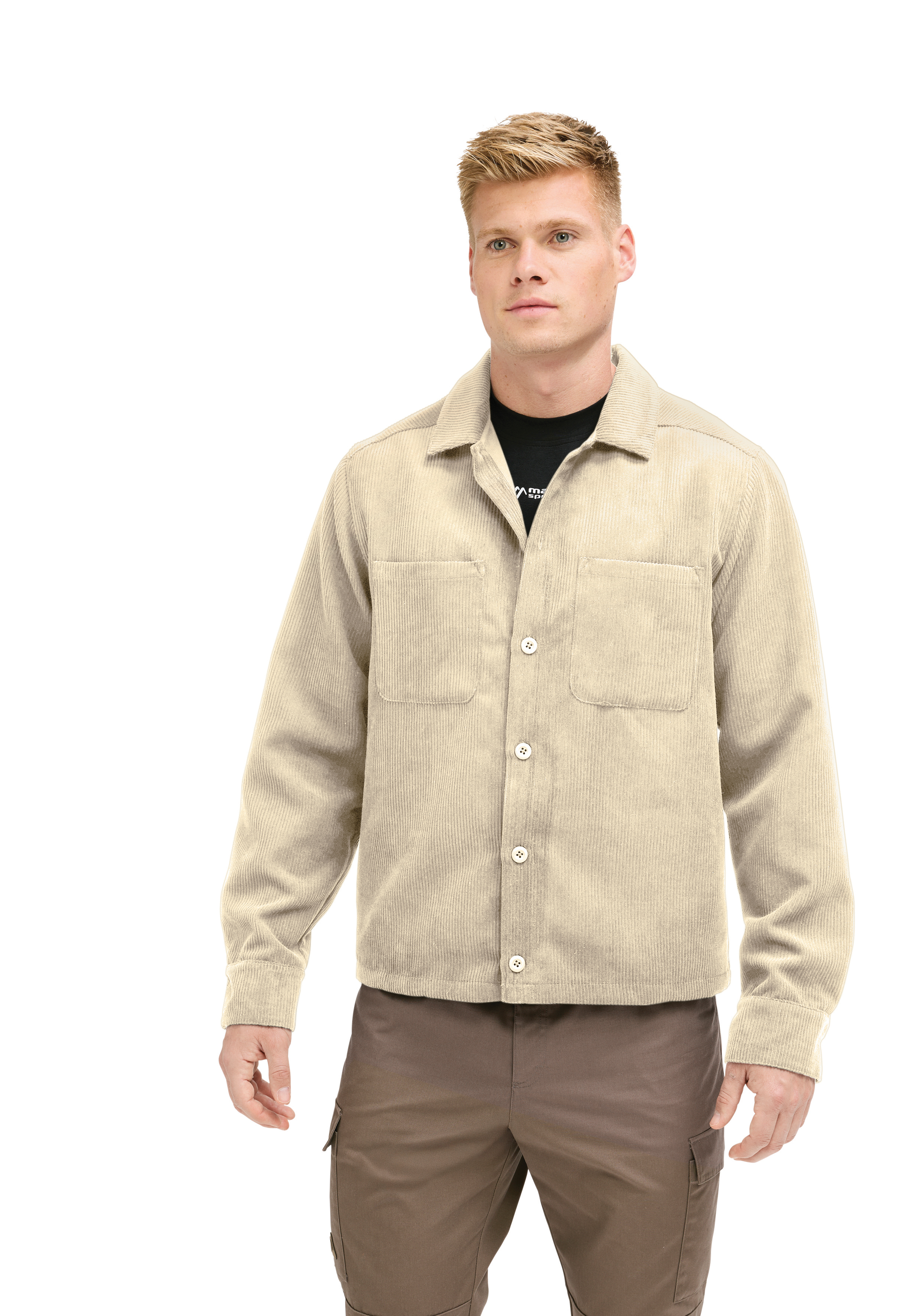 Cordjacke, Sakko, Beige, Kragen, Brusttaschen, Cordjacke, Corduroy, Beige, Knopfleiste, Brusttaschen
