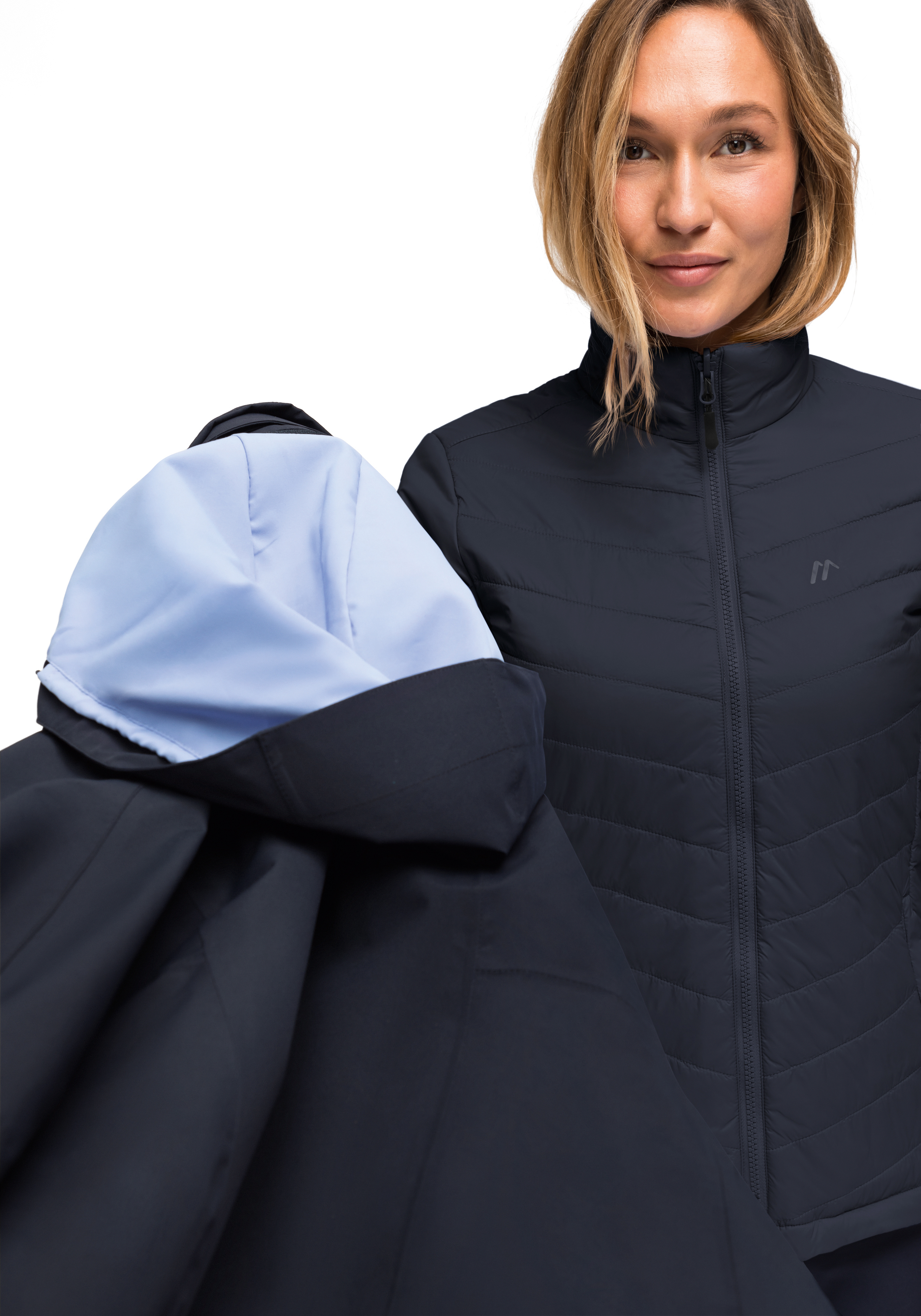 Lisbon 3in1 Bekleidung, Mantel, Jacke, Fleece, Bekleidung, Mantel, Jacke, Fleece, Gesicht, Pufferjacke, dunkle Jacke, Reißverschluss, Stehkragen, Kapuze