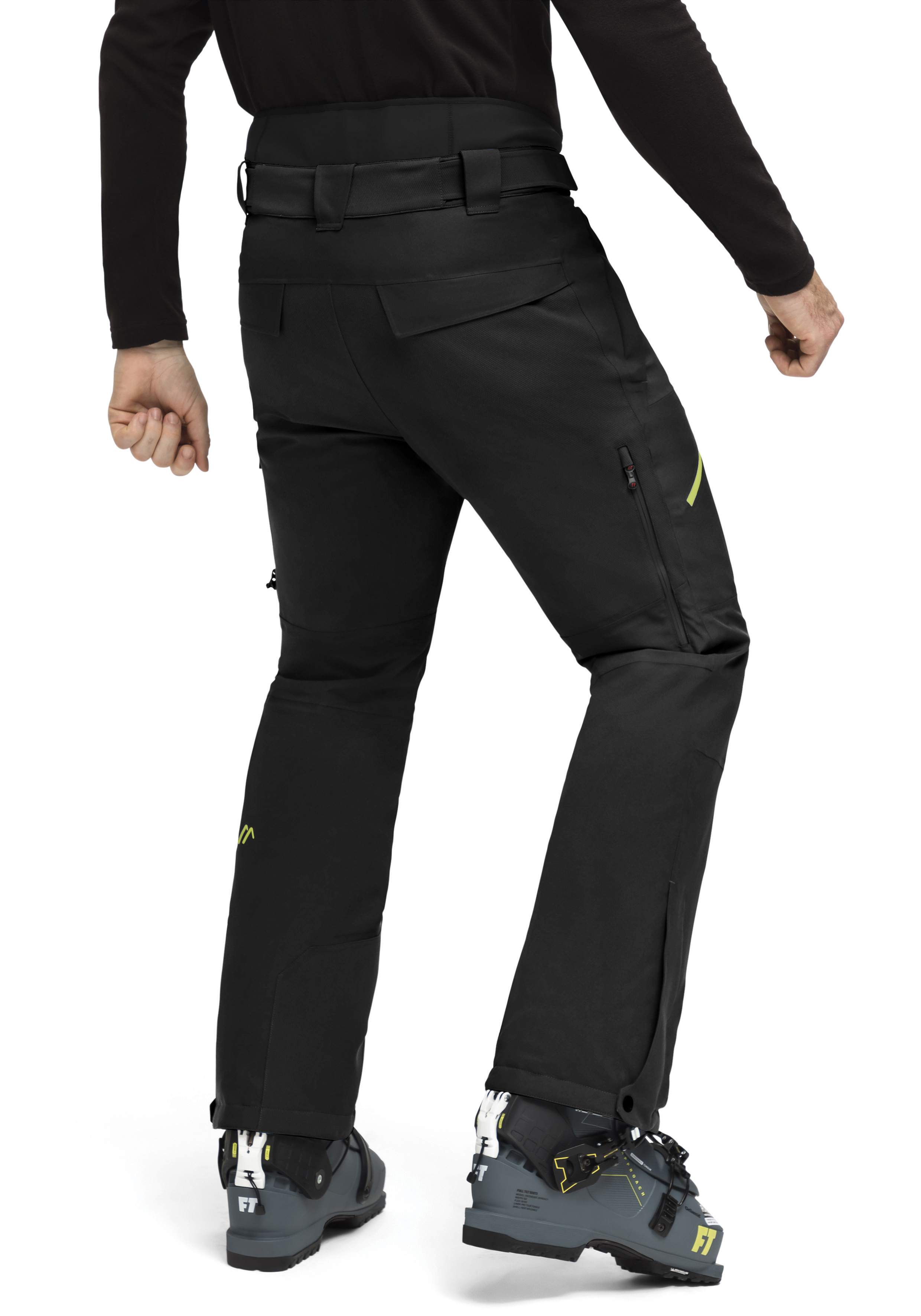 HUBI Hose, Skihose, Outdoorhose, Reißverschlussfach, Gurte