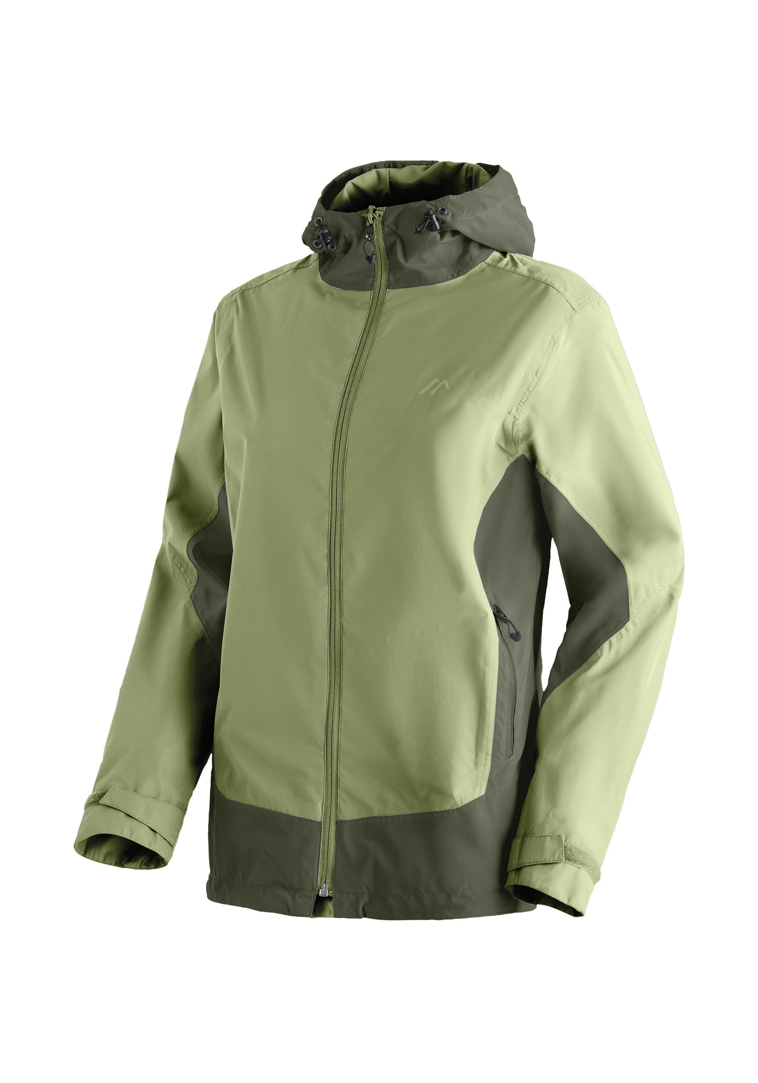 Brocken W Jacke, Hardshell, Kapuze, Zweifarbig, Grün