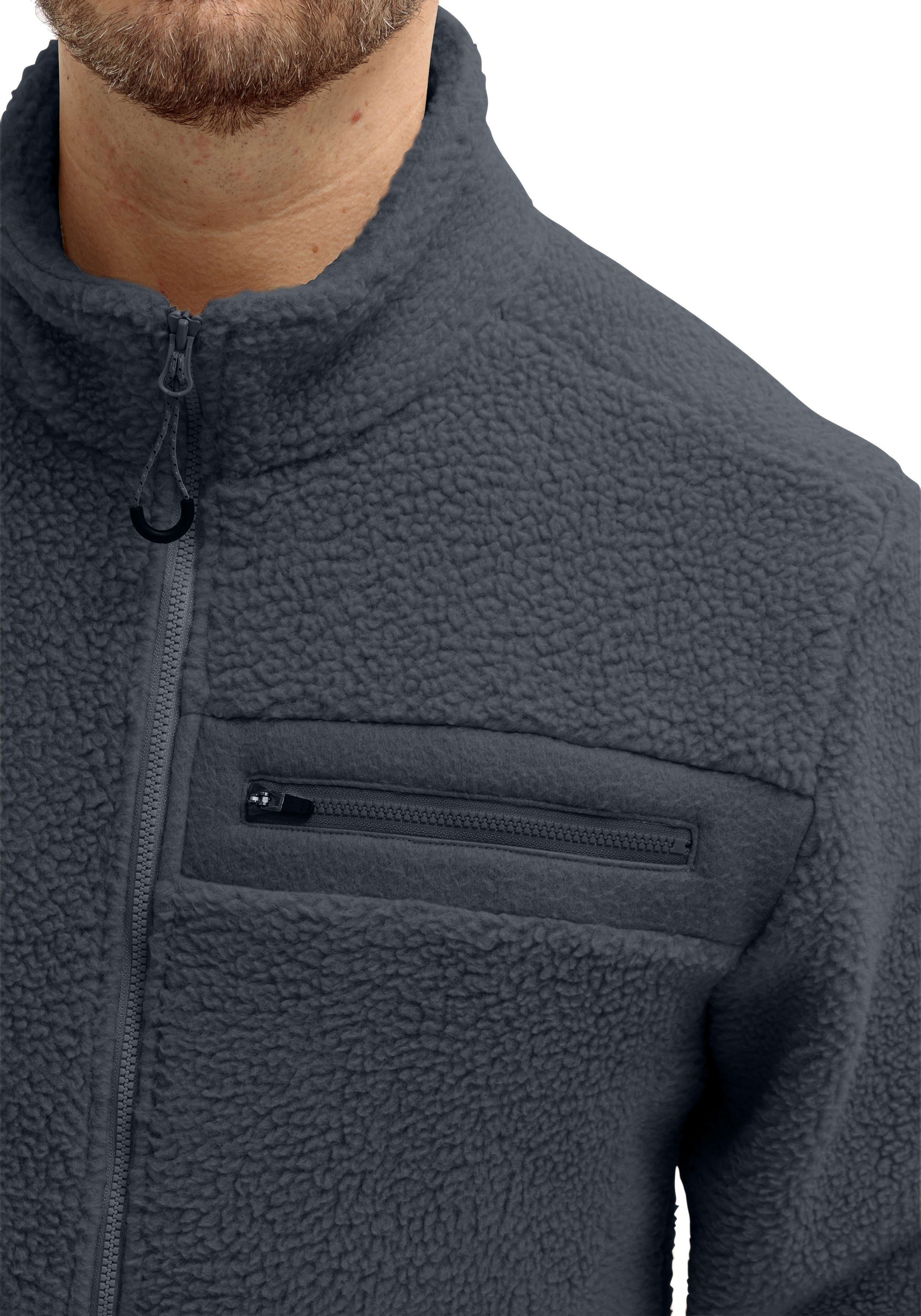 Racka M Bekleidung, Fleece, Mantel, Jacke, Bekleidung, Fleece, Mantel, Jacke, Fleecejacke, KnopfZip, Stehkragen, Reißverschluss, Seitliche Brusttasche