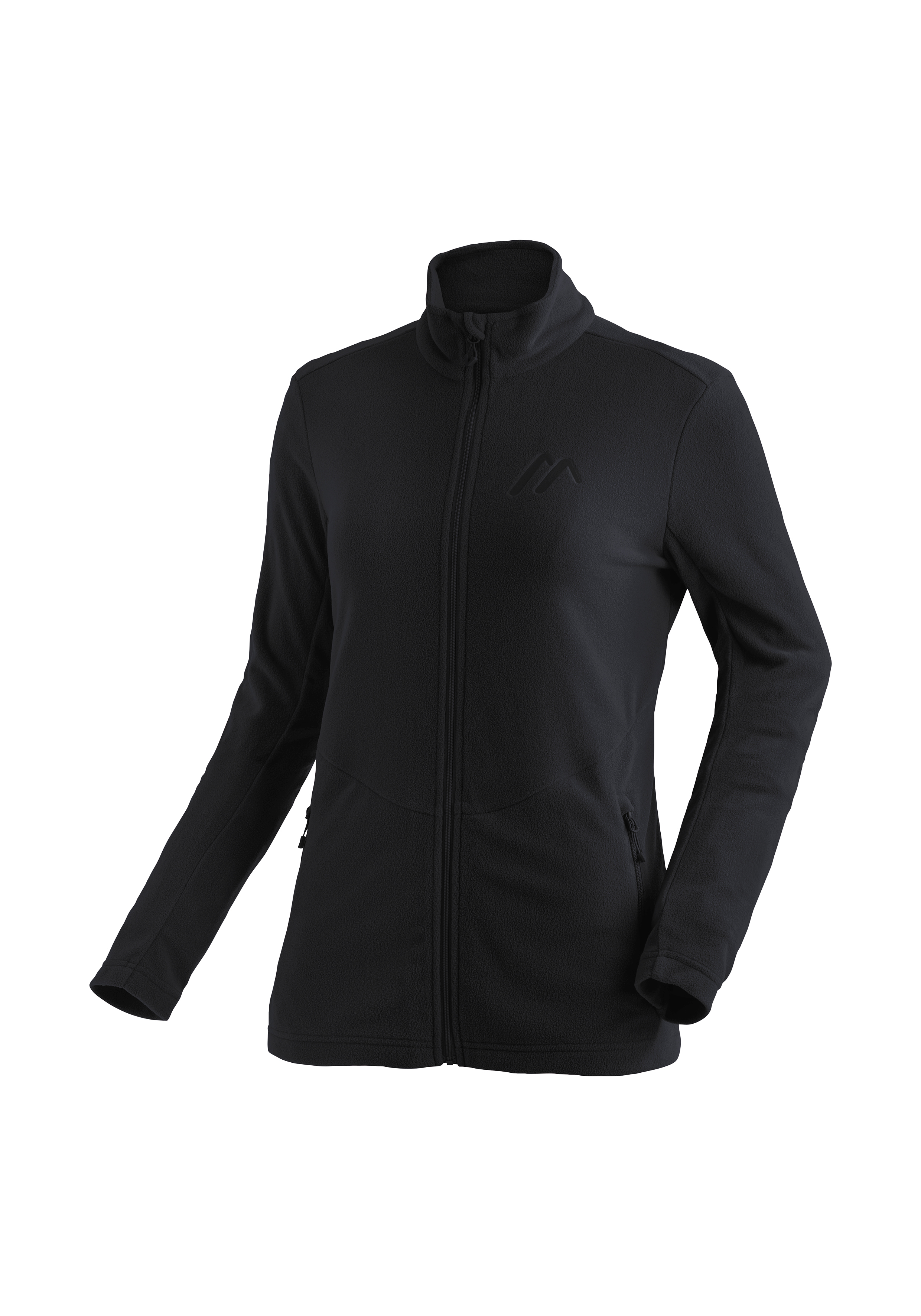 Denise Jacket W Mantel, Jacke, Fleece, Langer Ärmel, Kapuzenpulli, Mantel, Jacke, Fleece, Langer Ärmel, Kapuzenpulli, Bekleidung, Mantel, Jacke, Fleece, Langer Ärmel, Fleecejacke, Reißverschluss, Schwarz, Kragen, Seitentaschen