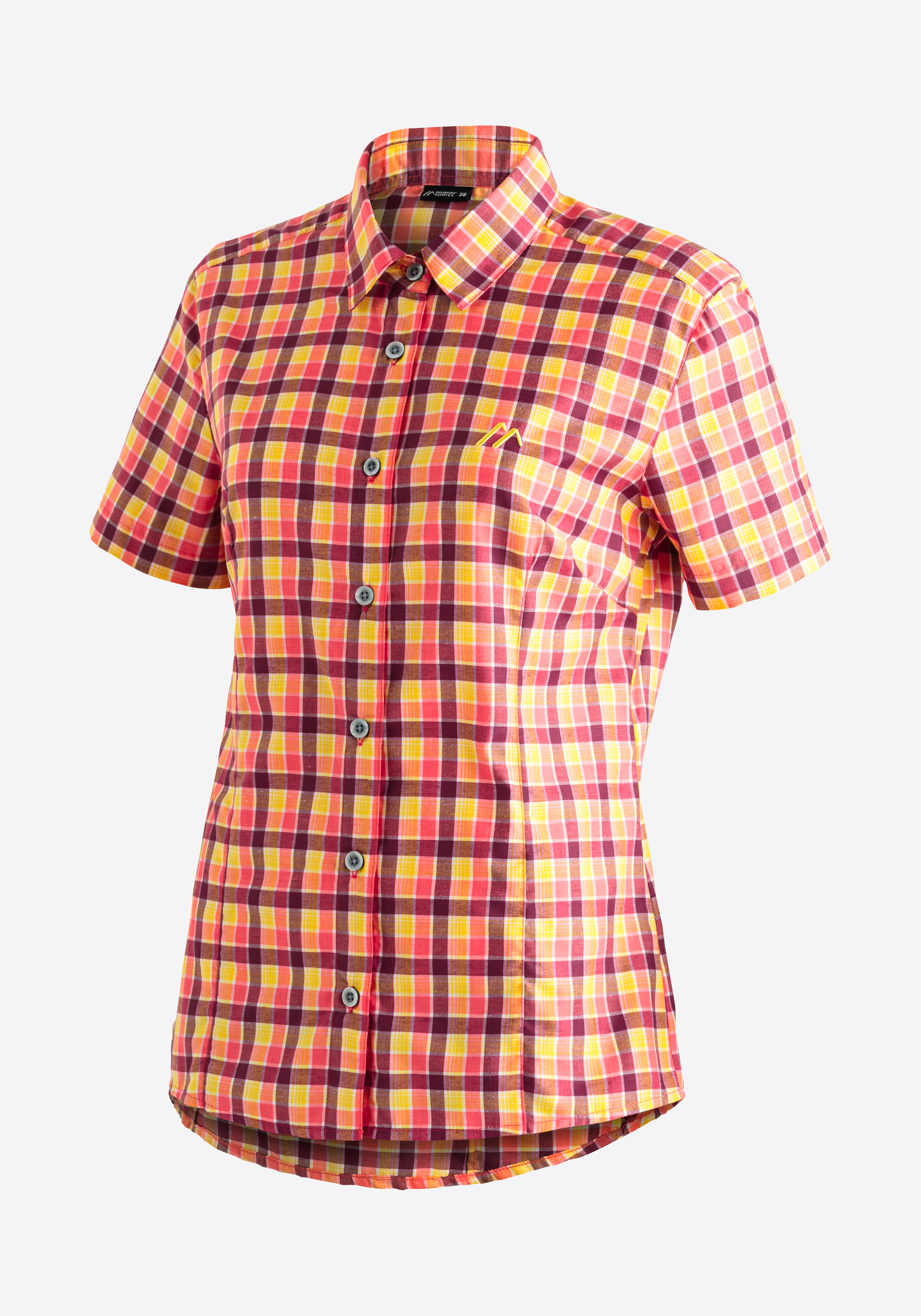 Bekleidung, Hemd, Kleid, Hemd, Hemd, Karo, Kurzarm, Brusttaschenlogo, gemustert