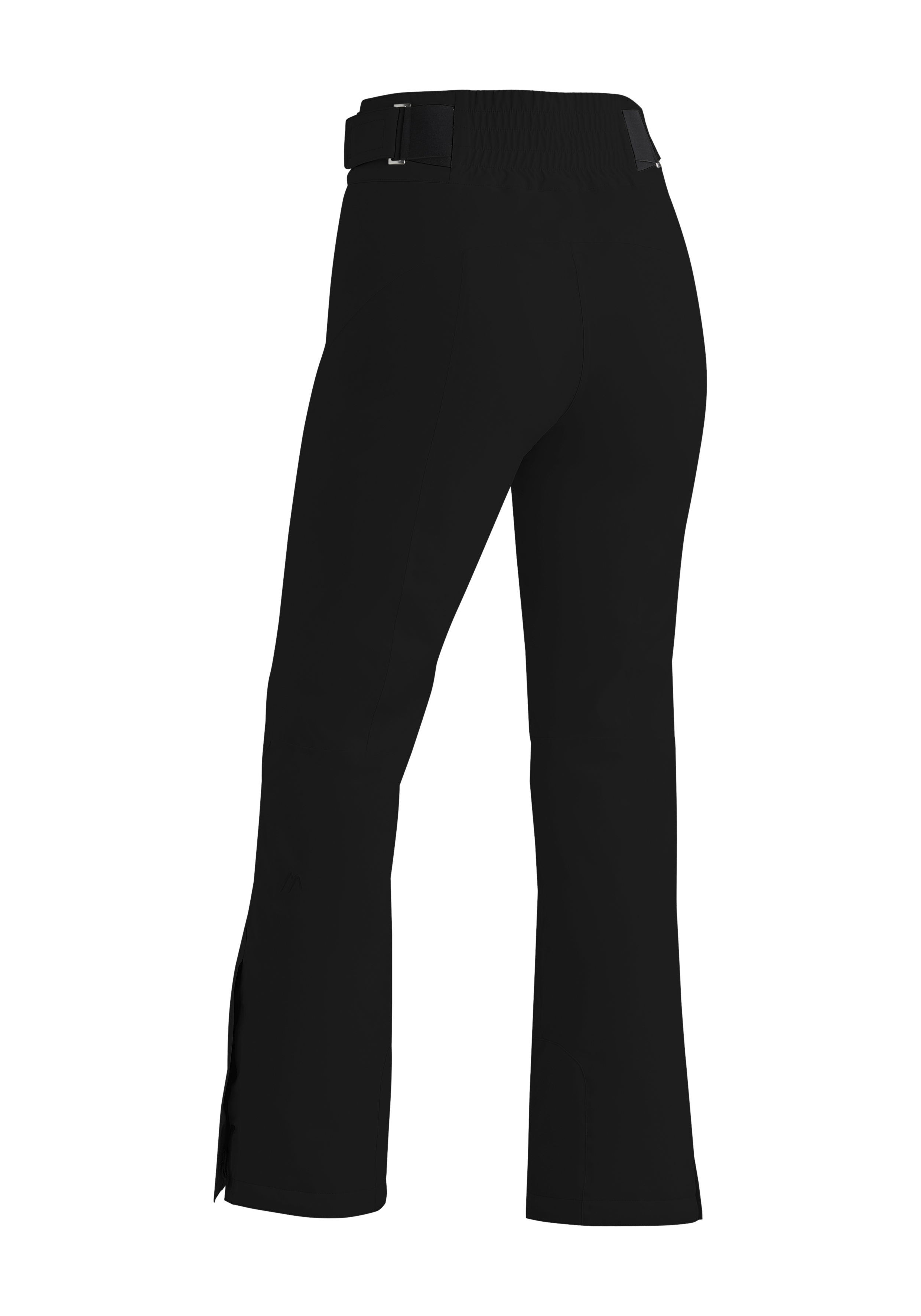 Allissia slim 3.0 Hose, Black, Hohe Taille, Gürtel, Schlitz unten