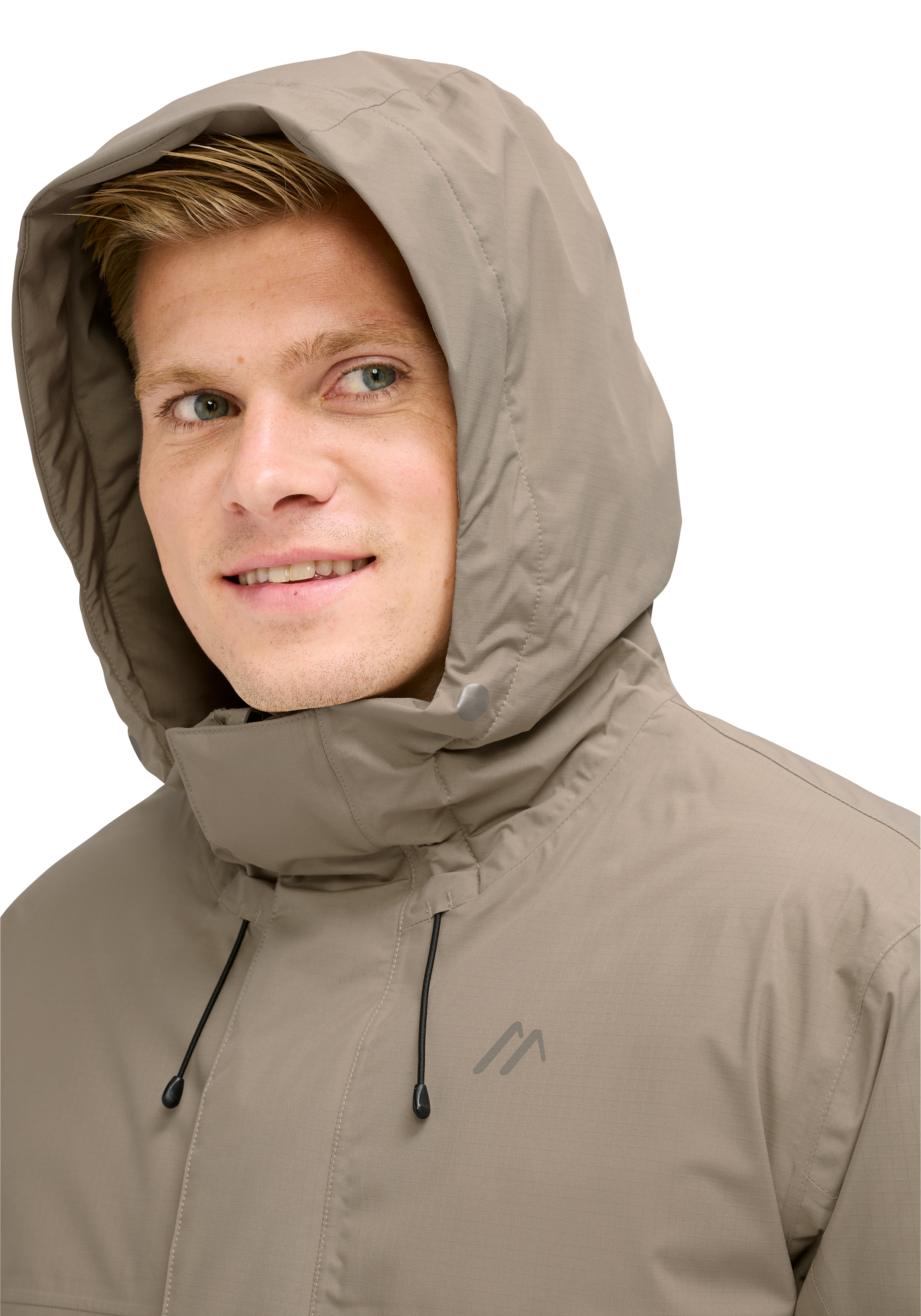 Elite Warm M Hooded jacket, Hoodie, Beige jacket, Windbreaker, Drawstring hood
