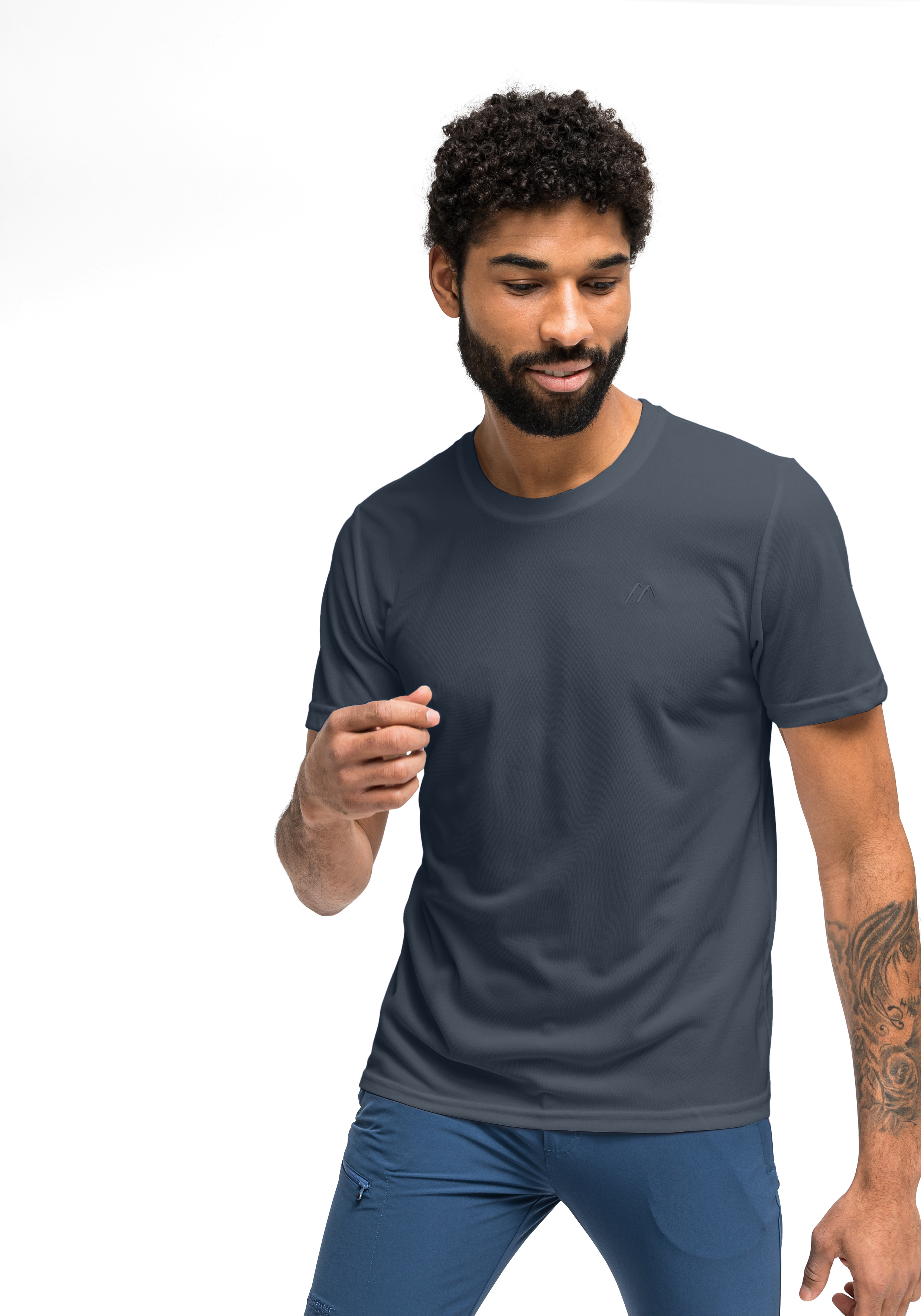 Walter T-Shirt, Rundhals, Kurzarm, Slim Fit, Unifarben, T-Shirt, Rundhalsausschnitt, Kurzarm, Unifarben, Herren, T-Shirt, Kurzarm, Rundhalsausschnitt, Baumwollshirt, unbekanntes Material