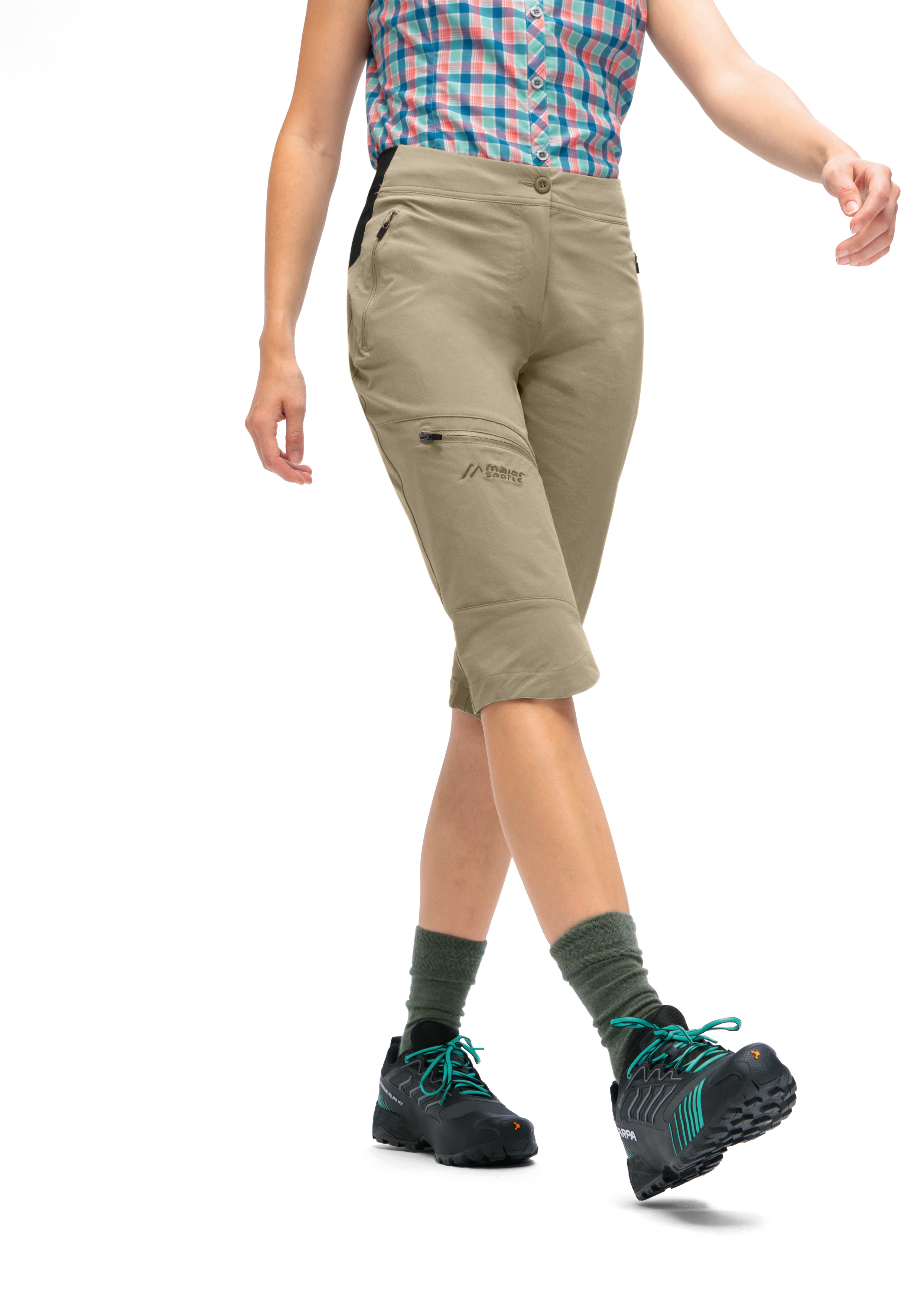 Hose, Kniebundle, Hiking, Shorts, Stoff