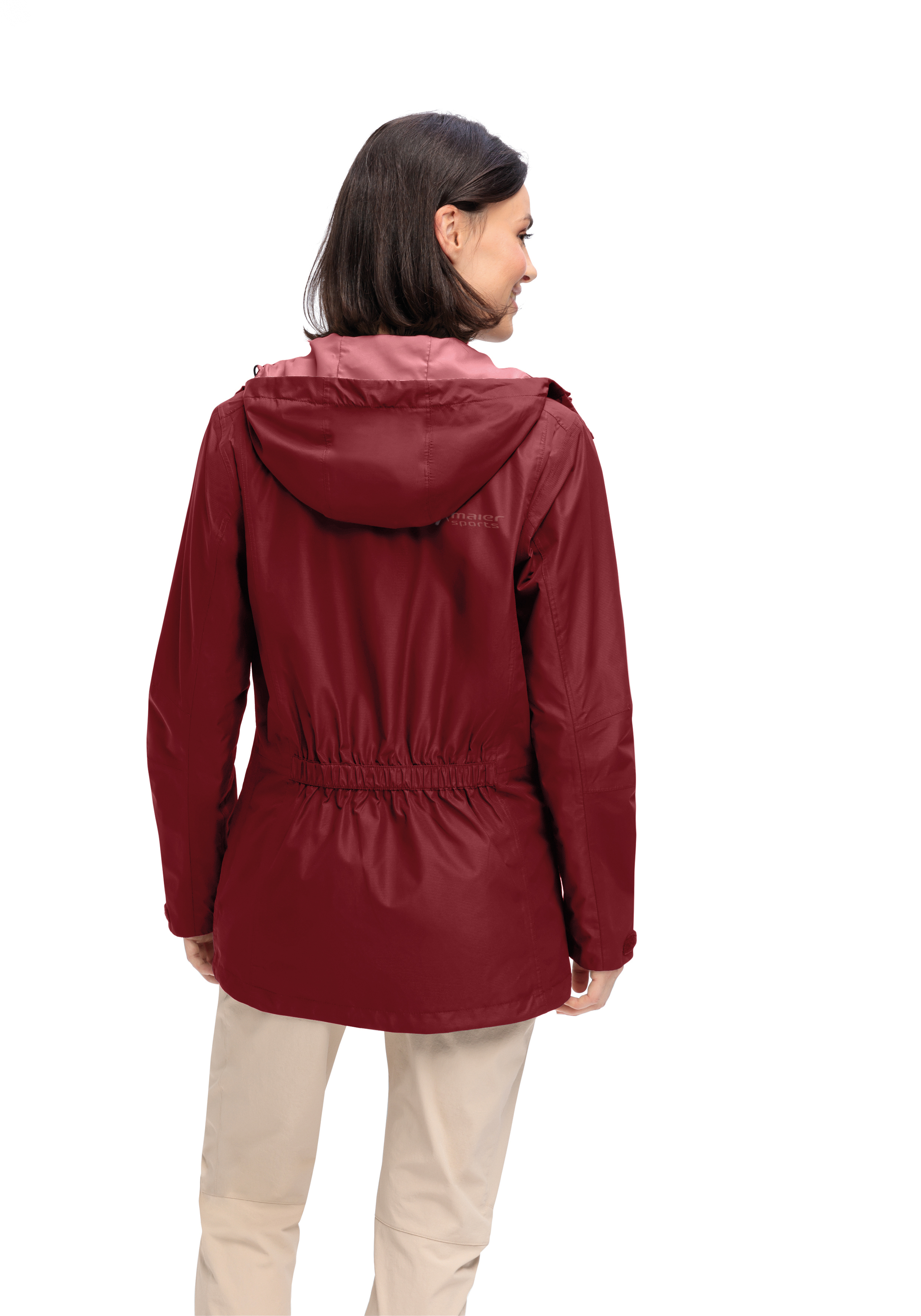 Regenjacke, Hoodie, Mantel, Wasserdicht, Taillierung