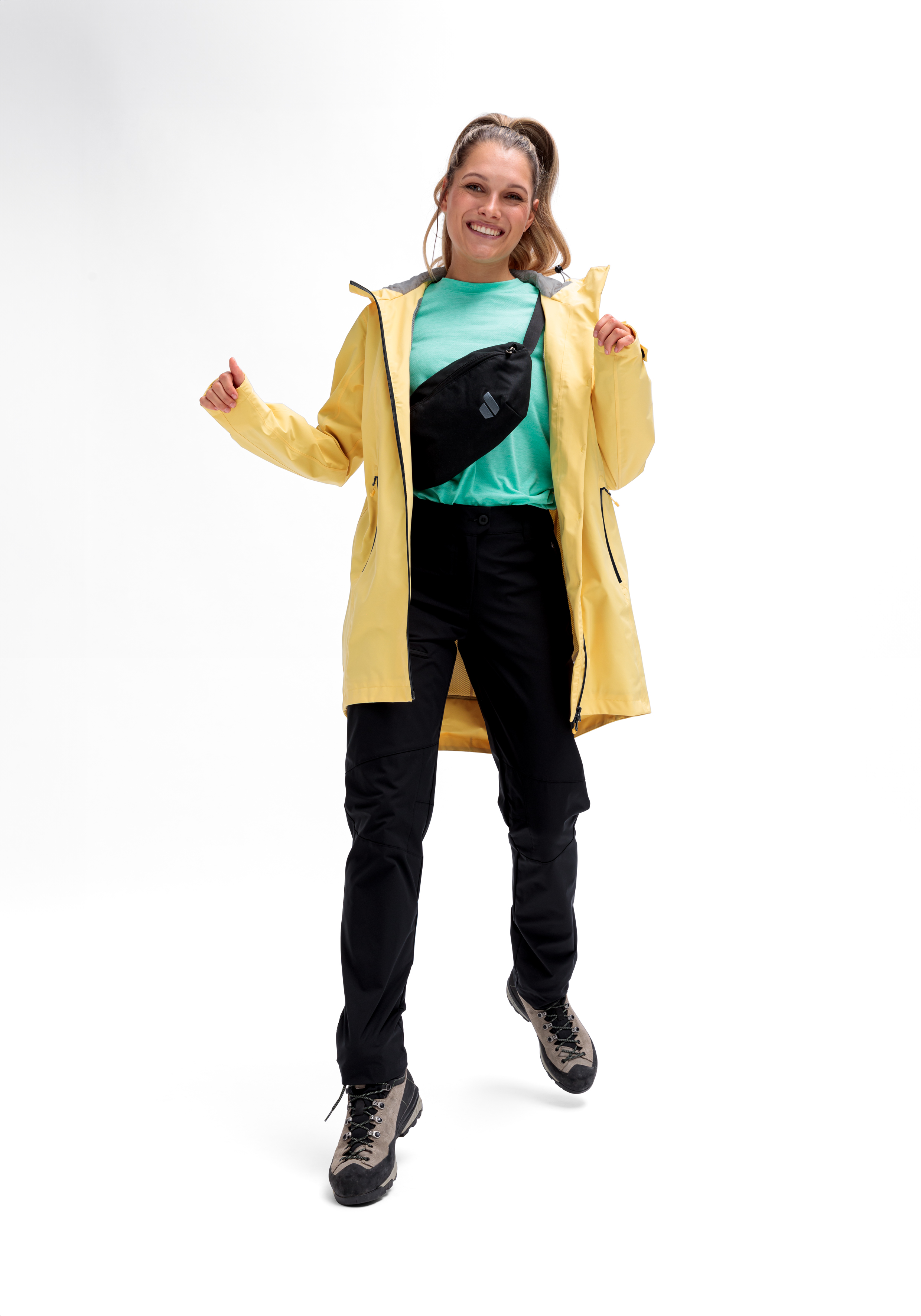 Regenjacke, Gelb, Outdoor, Hose, Sneaker