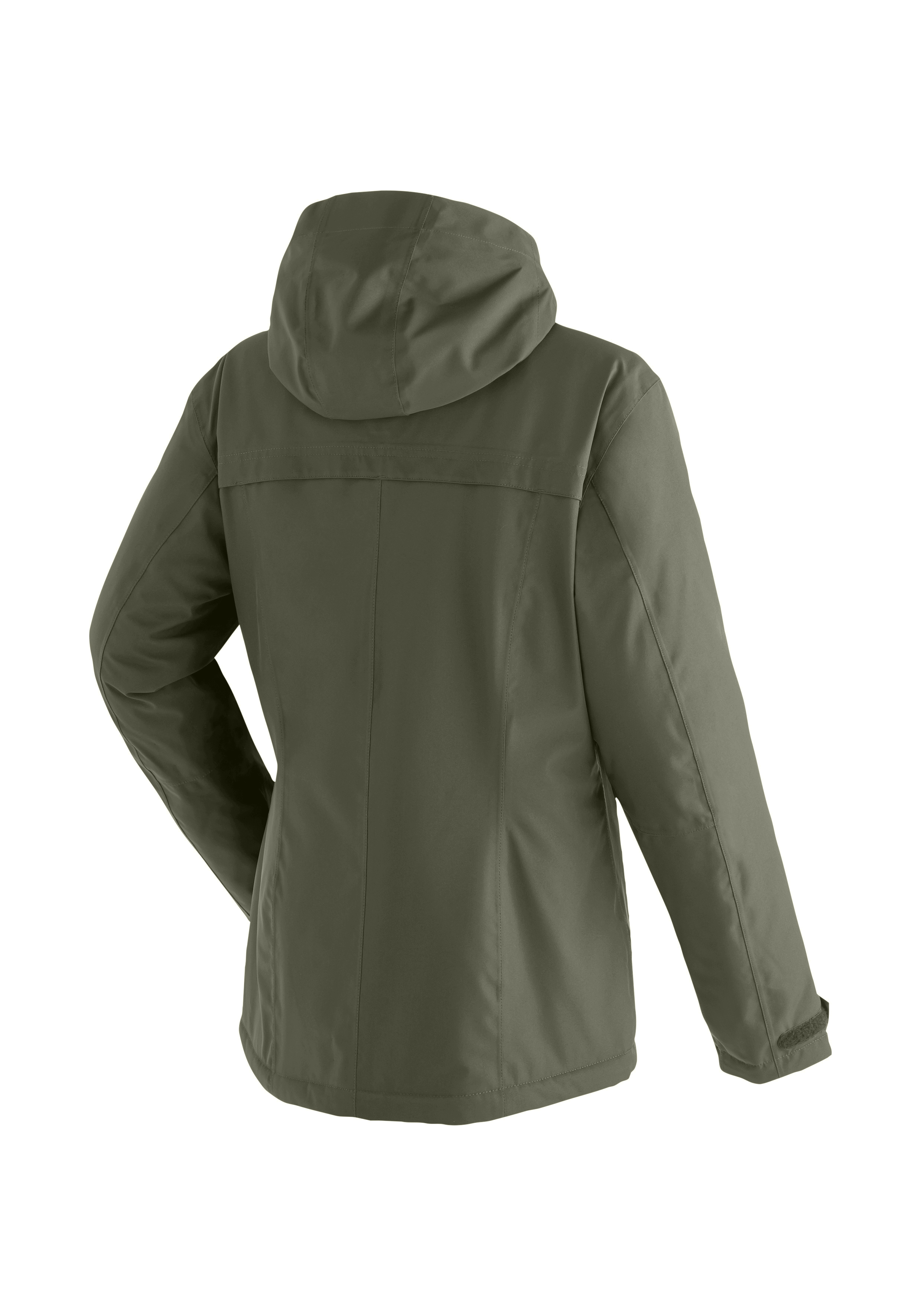 Jacke, Kapuze, Olivgrün, Regenjacke, Rückansicht