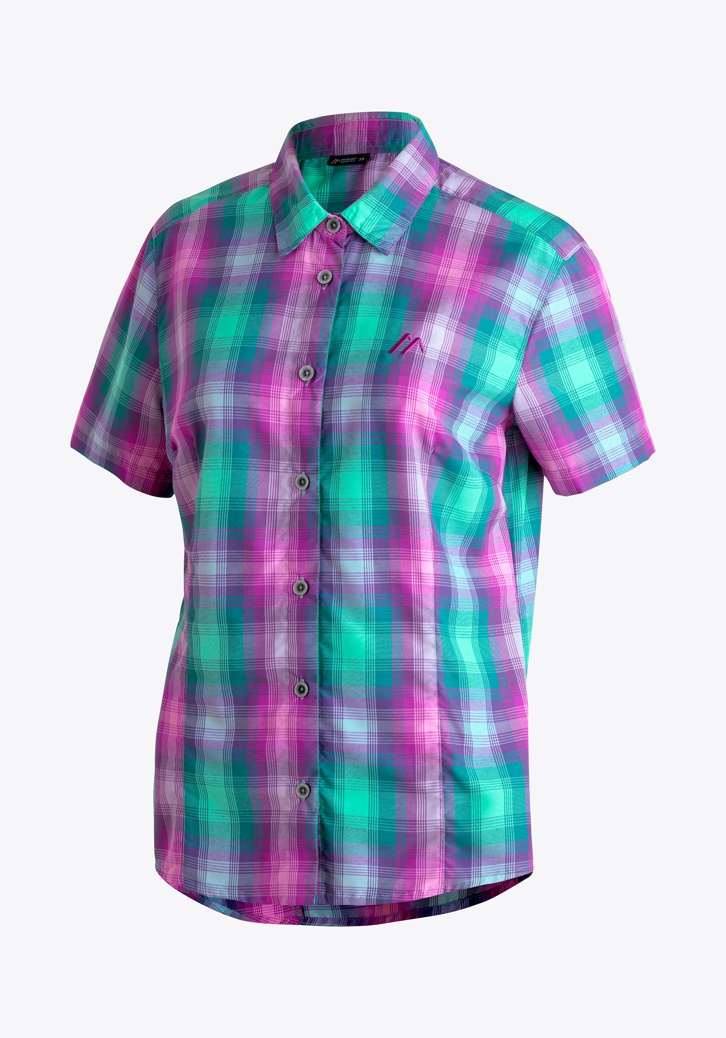 Philina Hemd, Karo, Kurzarm, Multicolor, Knöpfe