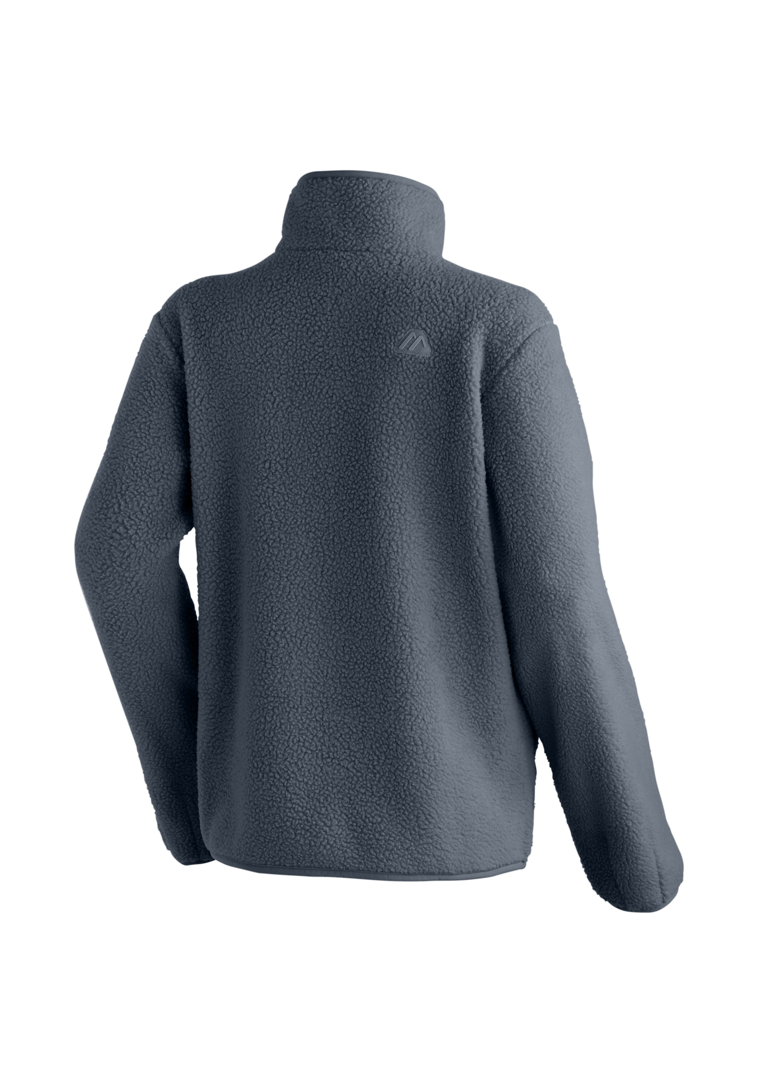 Fleecejacke, Kapuzenjacke, Flauschig, Farbton-blau, Berghüttens-emble