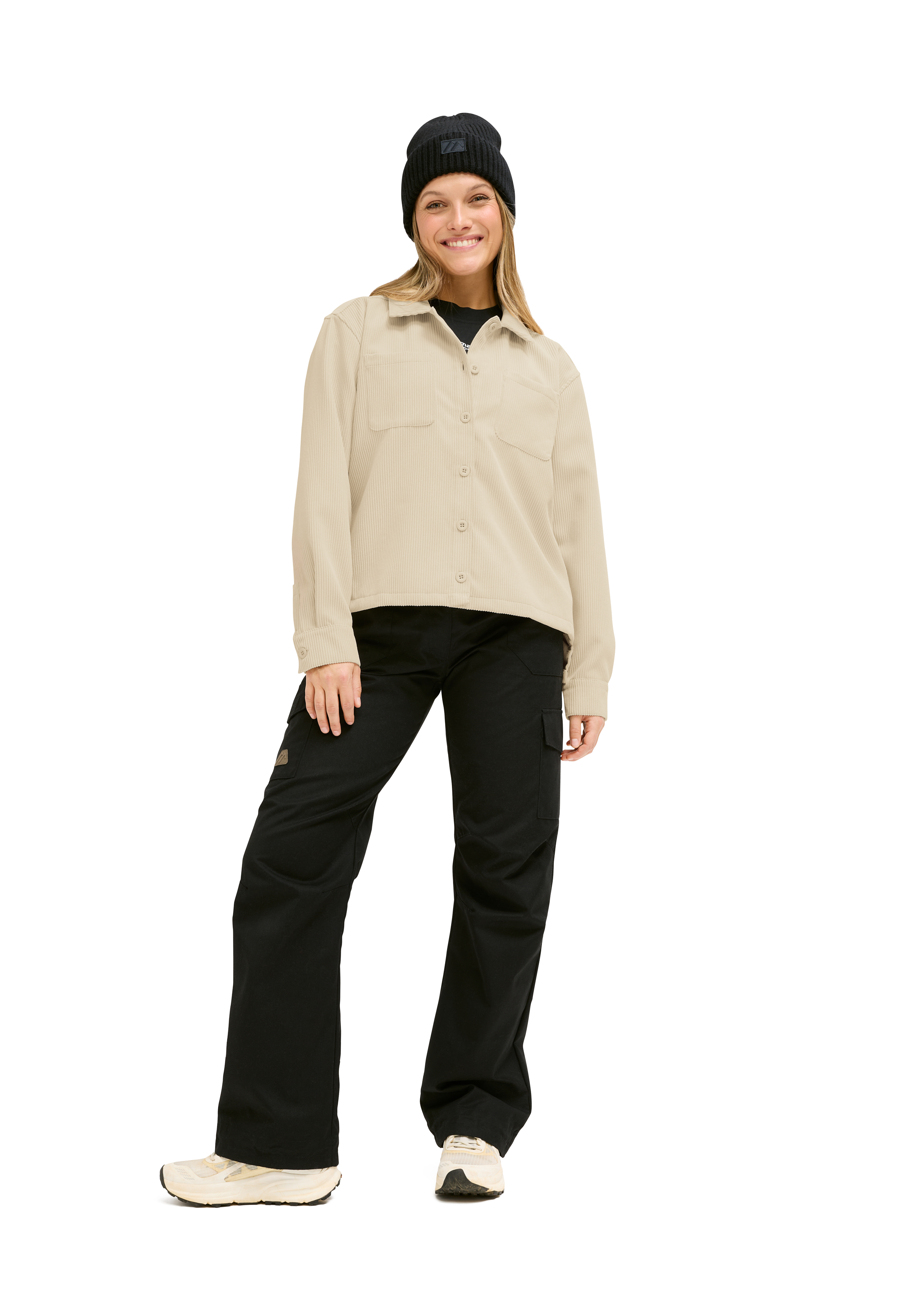 Beige Jacke, Kord-Jacke, Corduroy Jacke, Beige Shirt-Jacke, Beige Oberteil