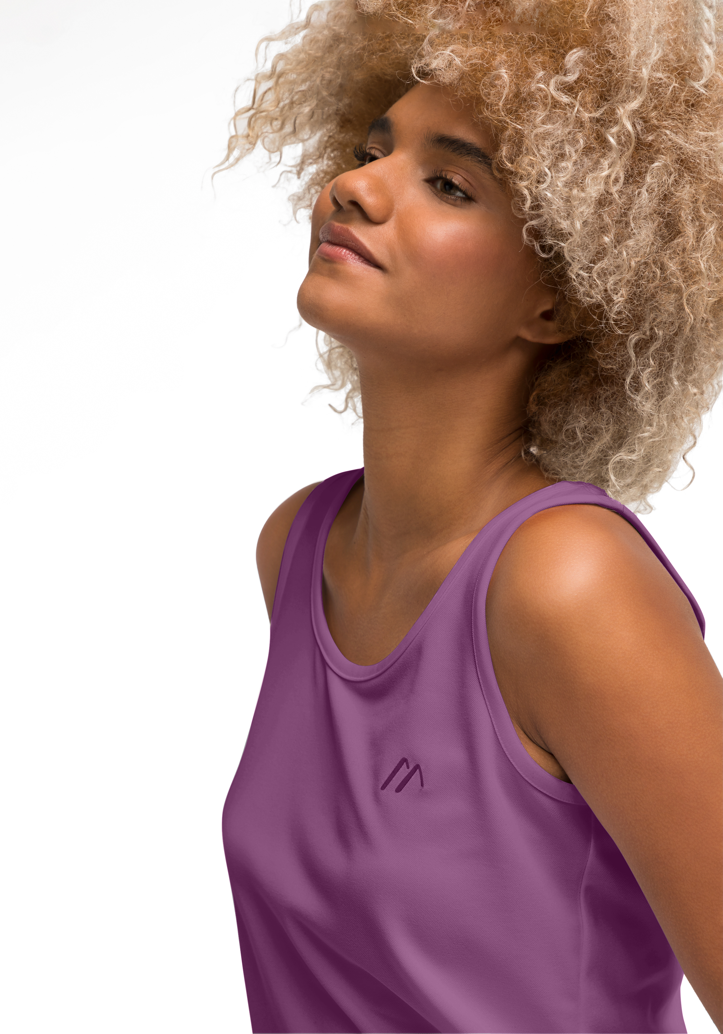 Tanktop, Lila, Lycra, Glanz, Ärmelloser