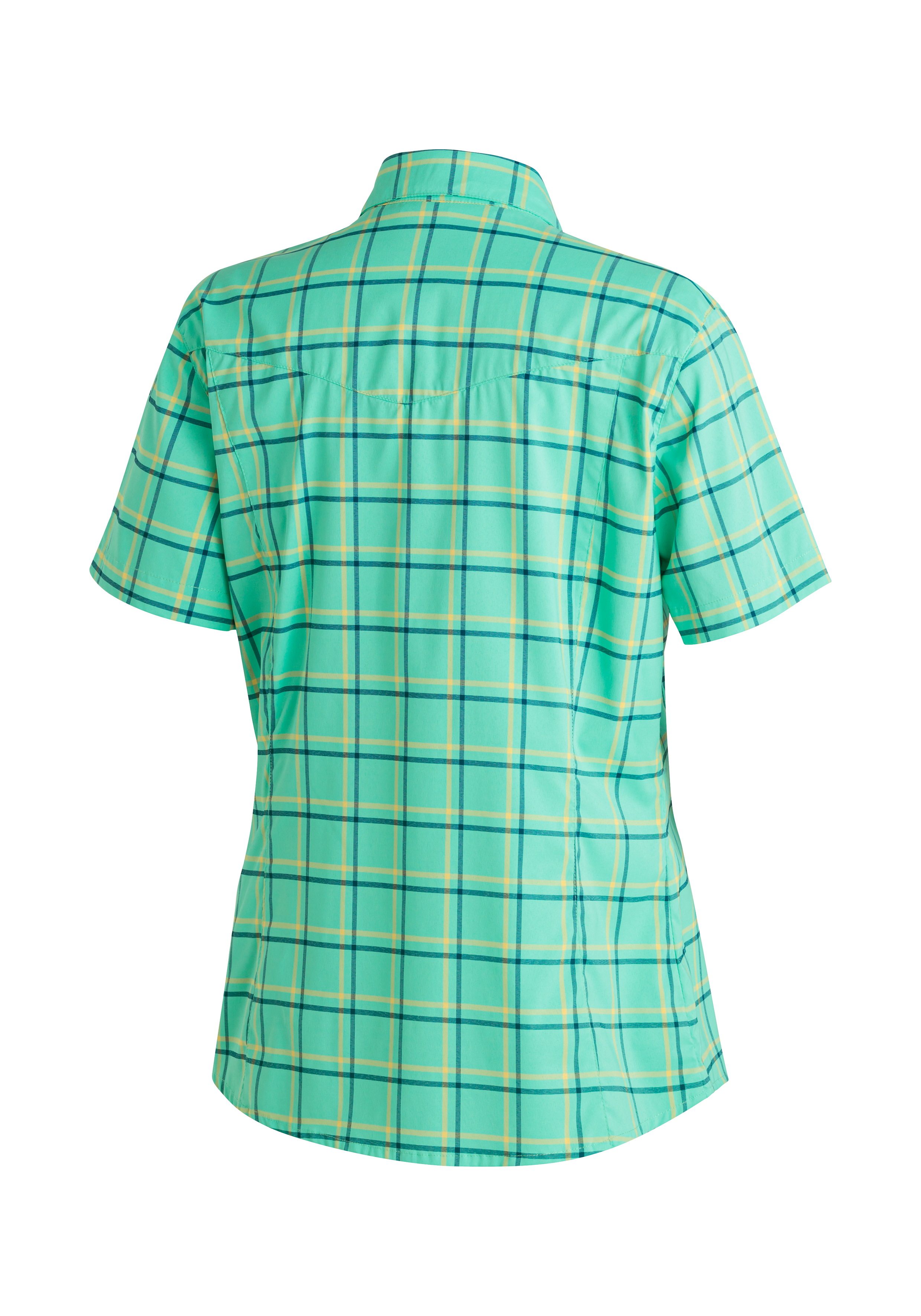 Hemd, Kurzärmelig, Karo, Mintgrün, Baumwolle