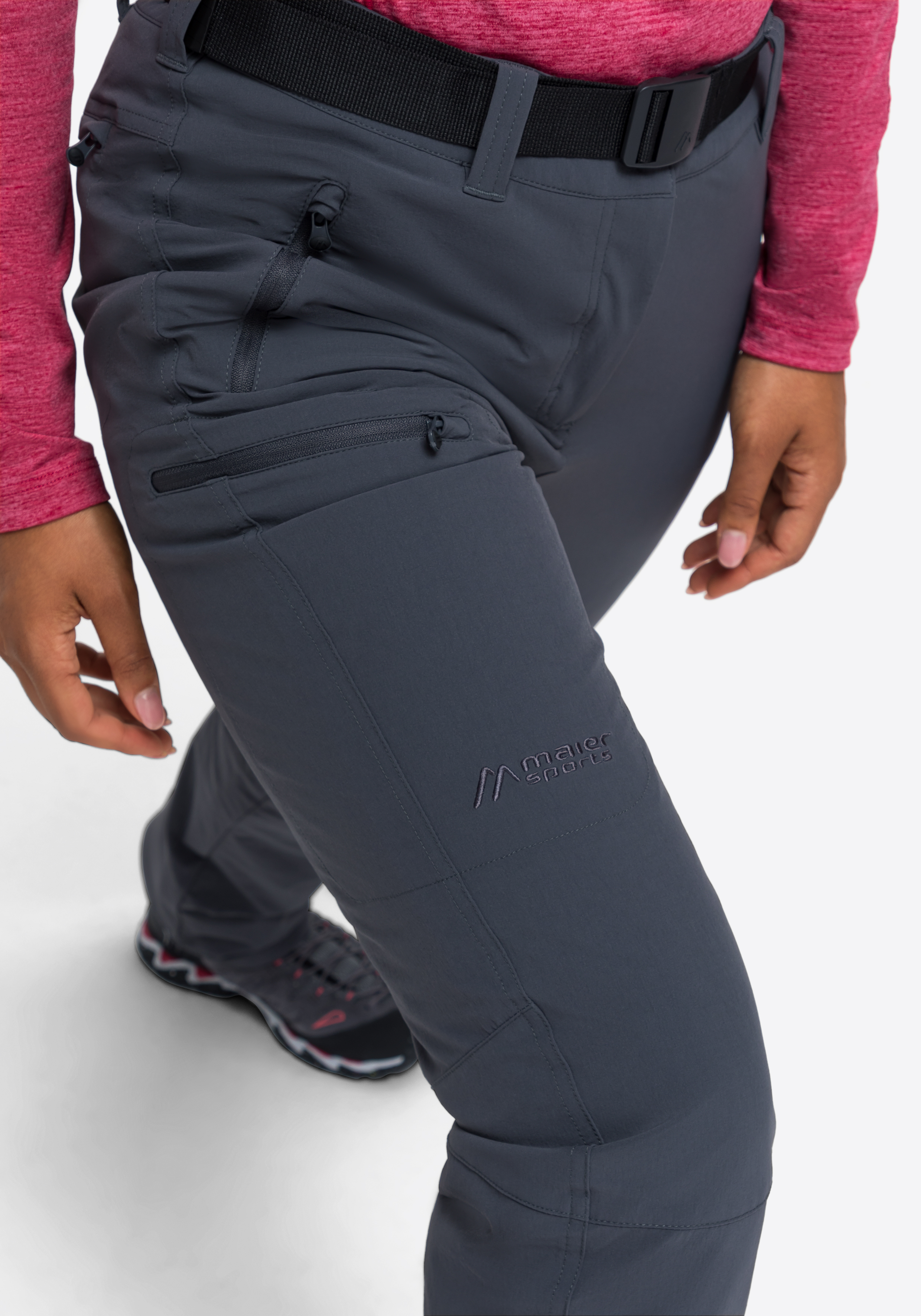 Hose, Outdoor, Hardshell, Reißverschluss, Gürtel