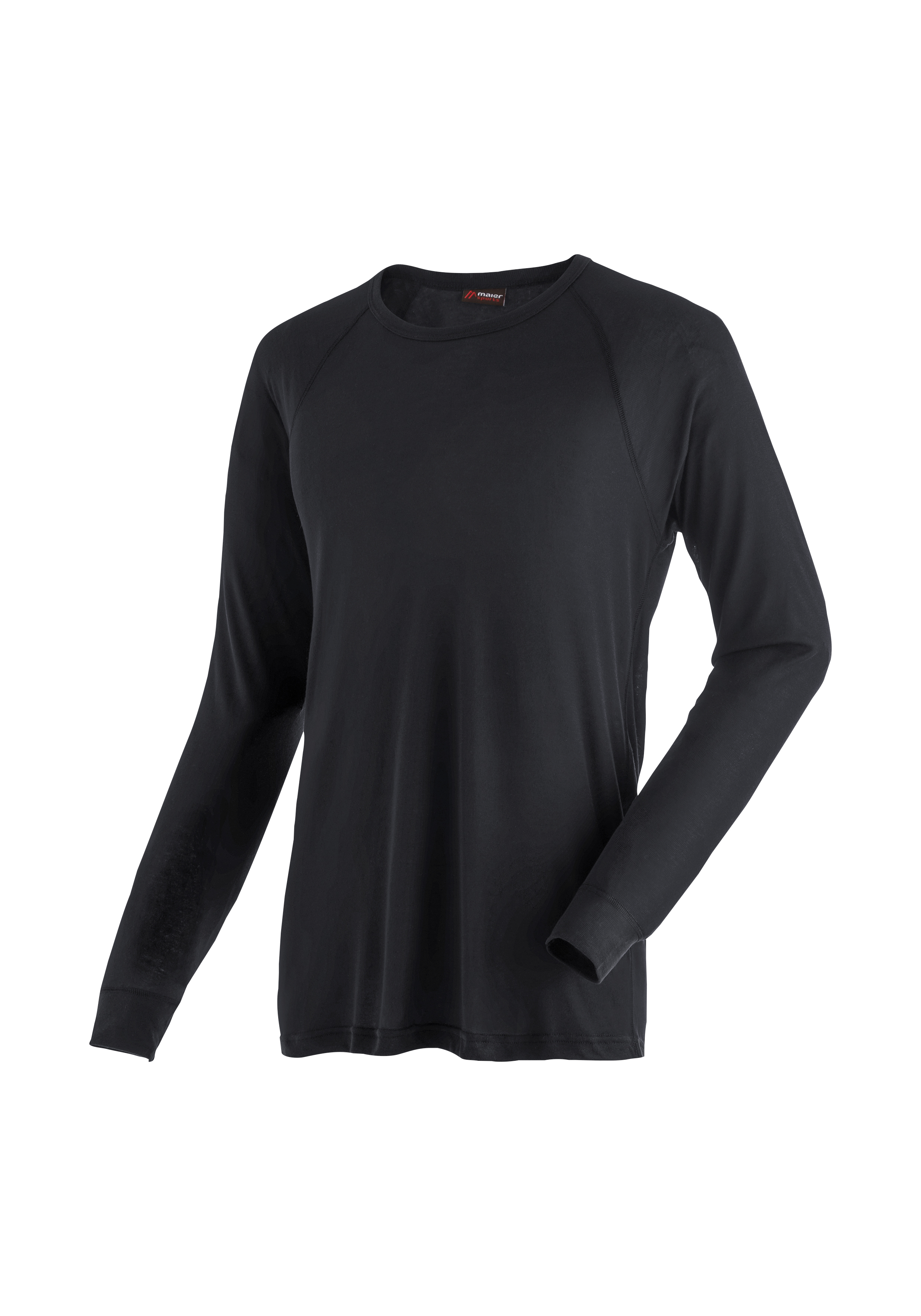 He-U-Shirt 1/1 Arm langarmshirt, Schwarz, Raglanärmel, Kleiderunterhemd, Uni