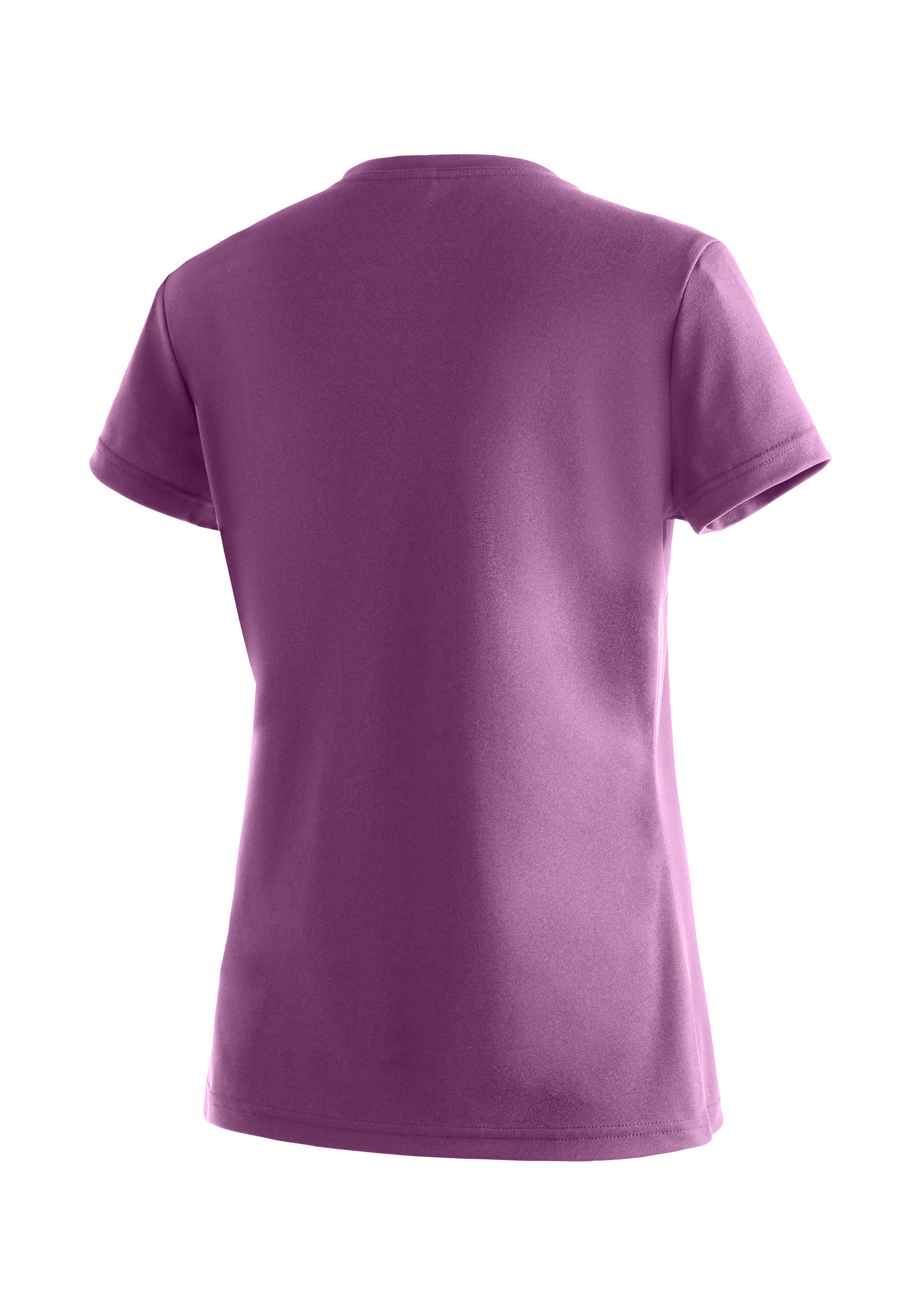T-Shirt, Kurzarm, Lila, Uni-Farbe, Kleidung