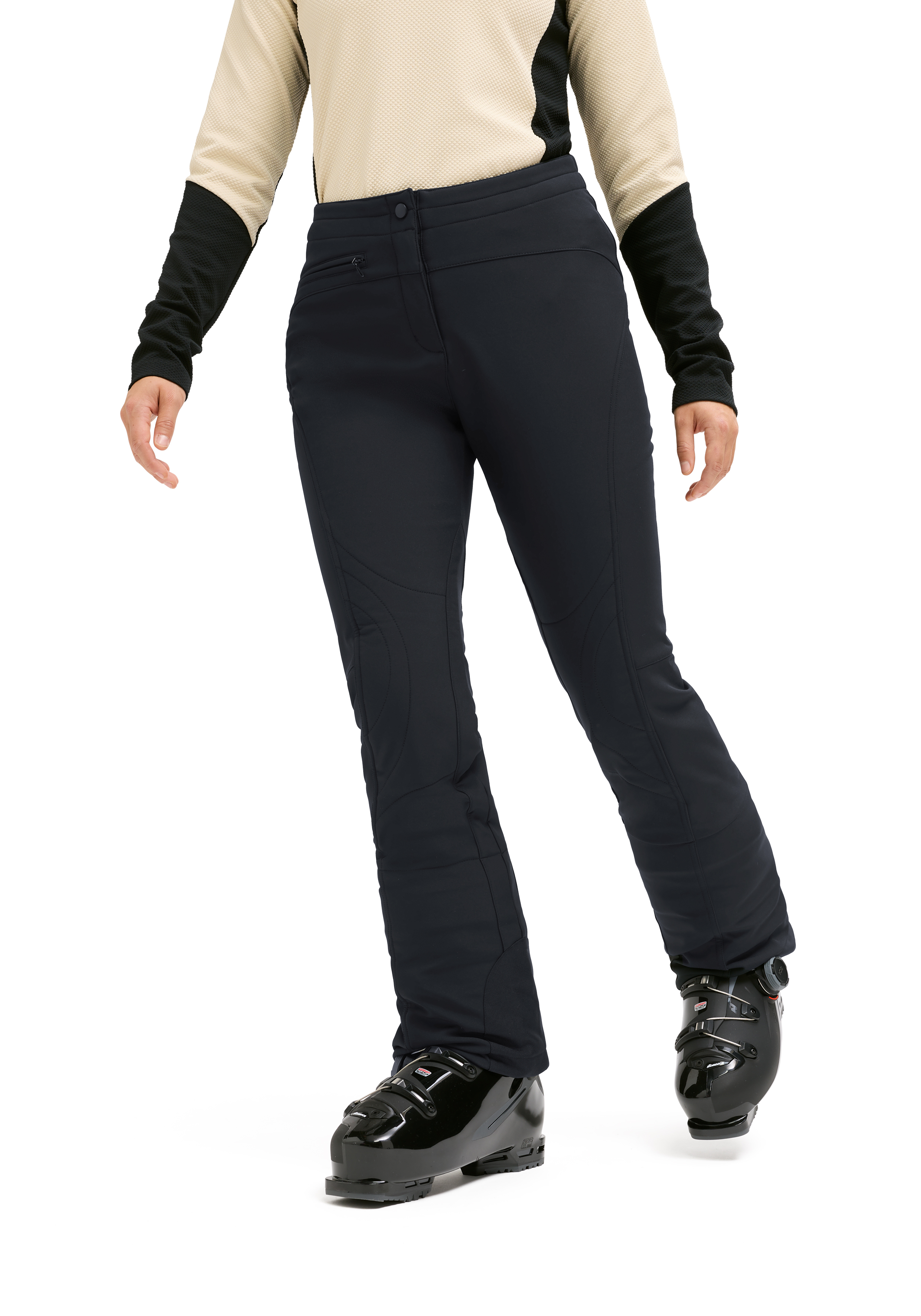Marie Bekleidung, Hosen, Schuh, Langer Ärmel, Person, Hose, Skihose, Schwarz, Reißverschluss, Beine?