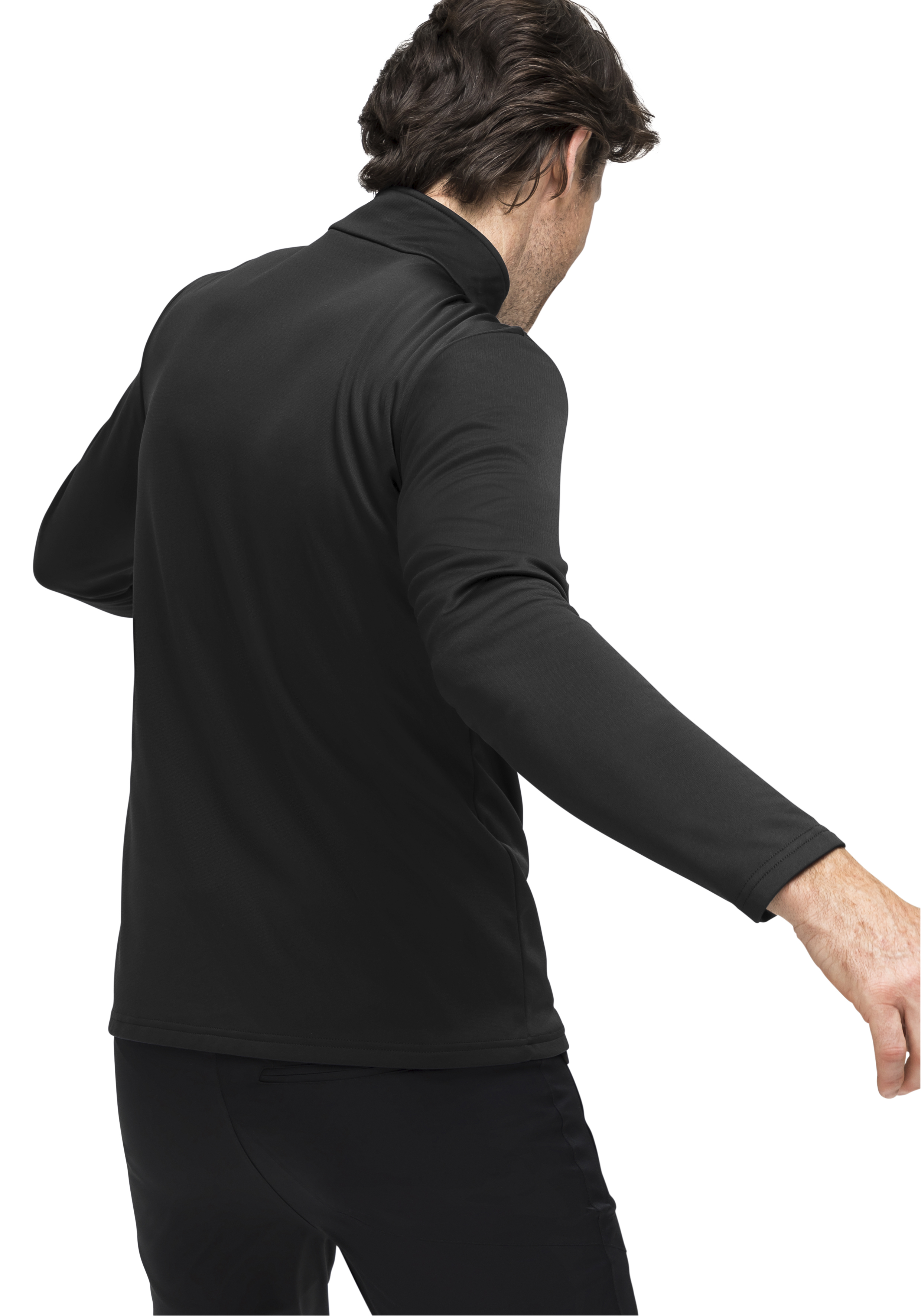 Langarmshirt, Schwarz, Fleece, athletic, Hemd?