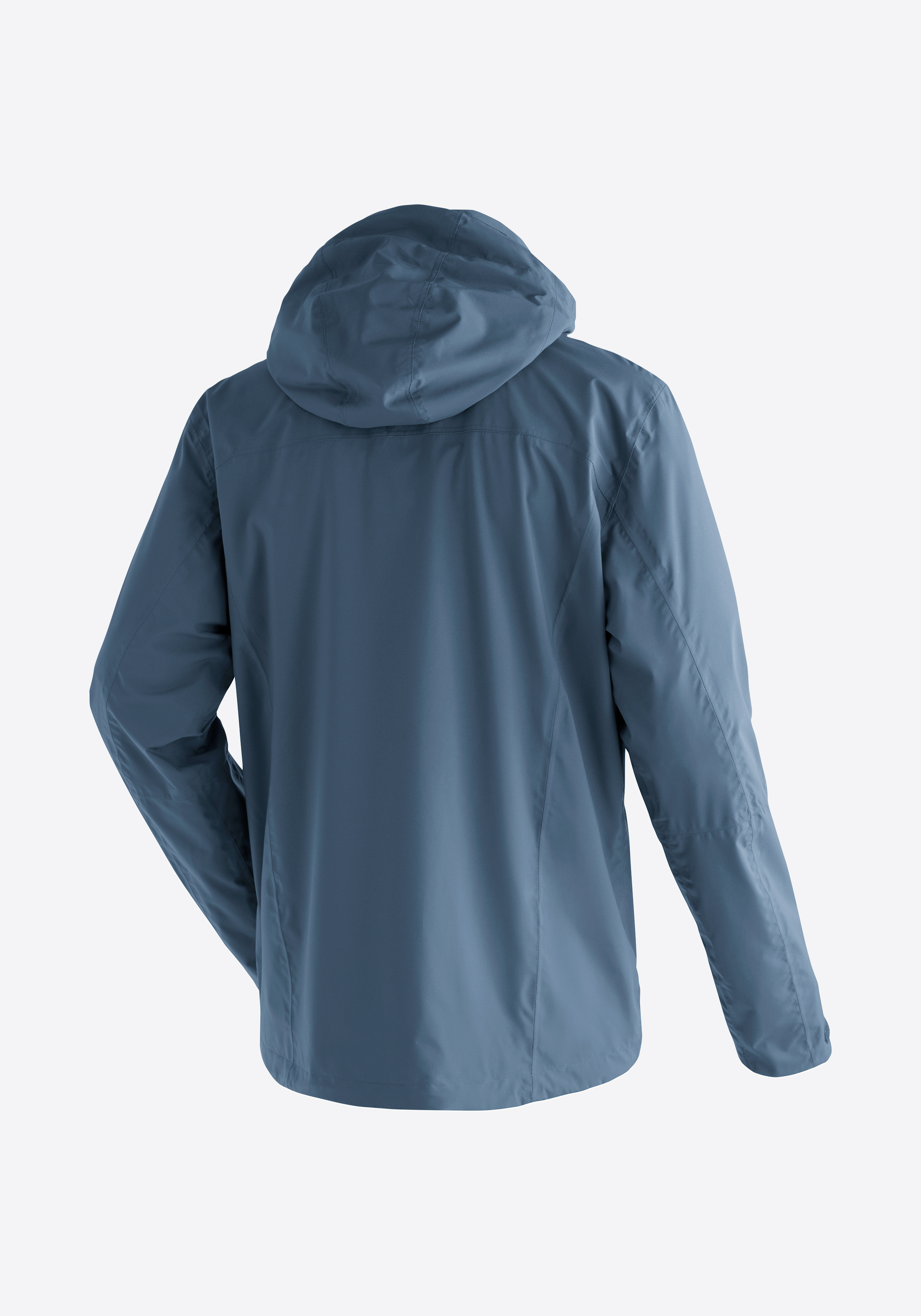 Hooded jacket, Rain jacket, Windbreaker, Long sleeve, Solid color blue