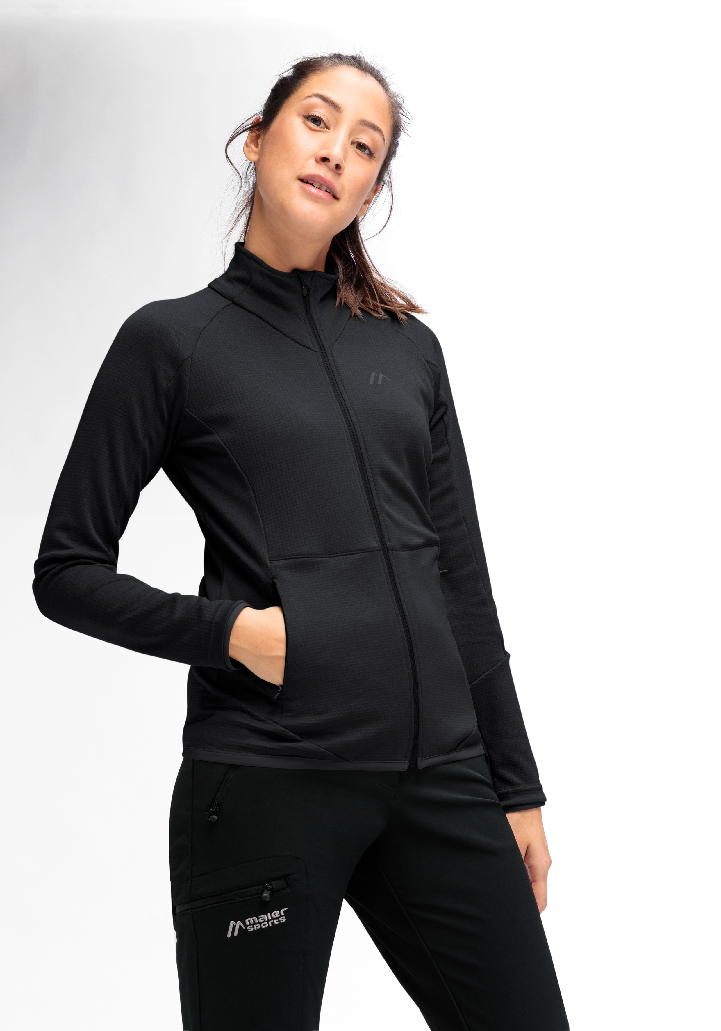 Sinaia W Langarm, Fleece, Jacke, Person, Frau, Langarm, Fleece, Jacke, Person, Frau