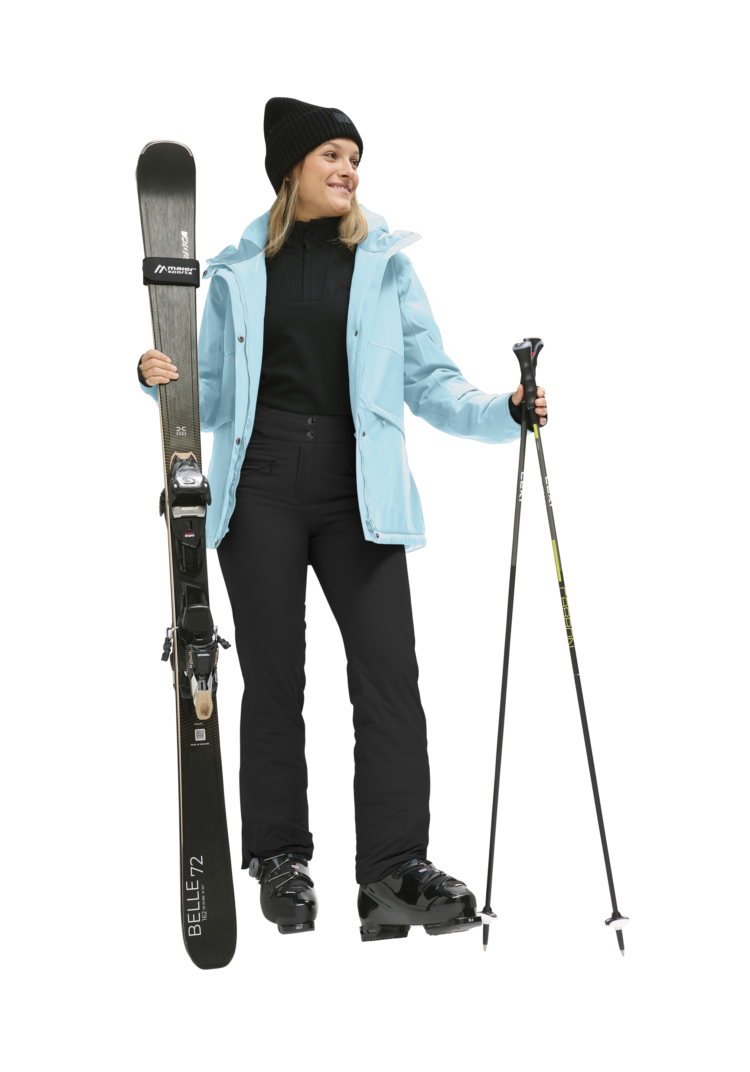 Skier, Skis, Snowboard, Skibekleidung, Stöcke