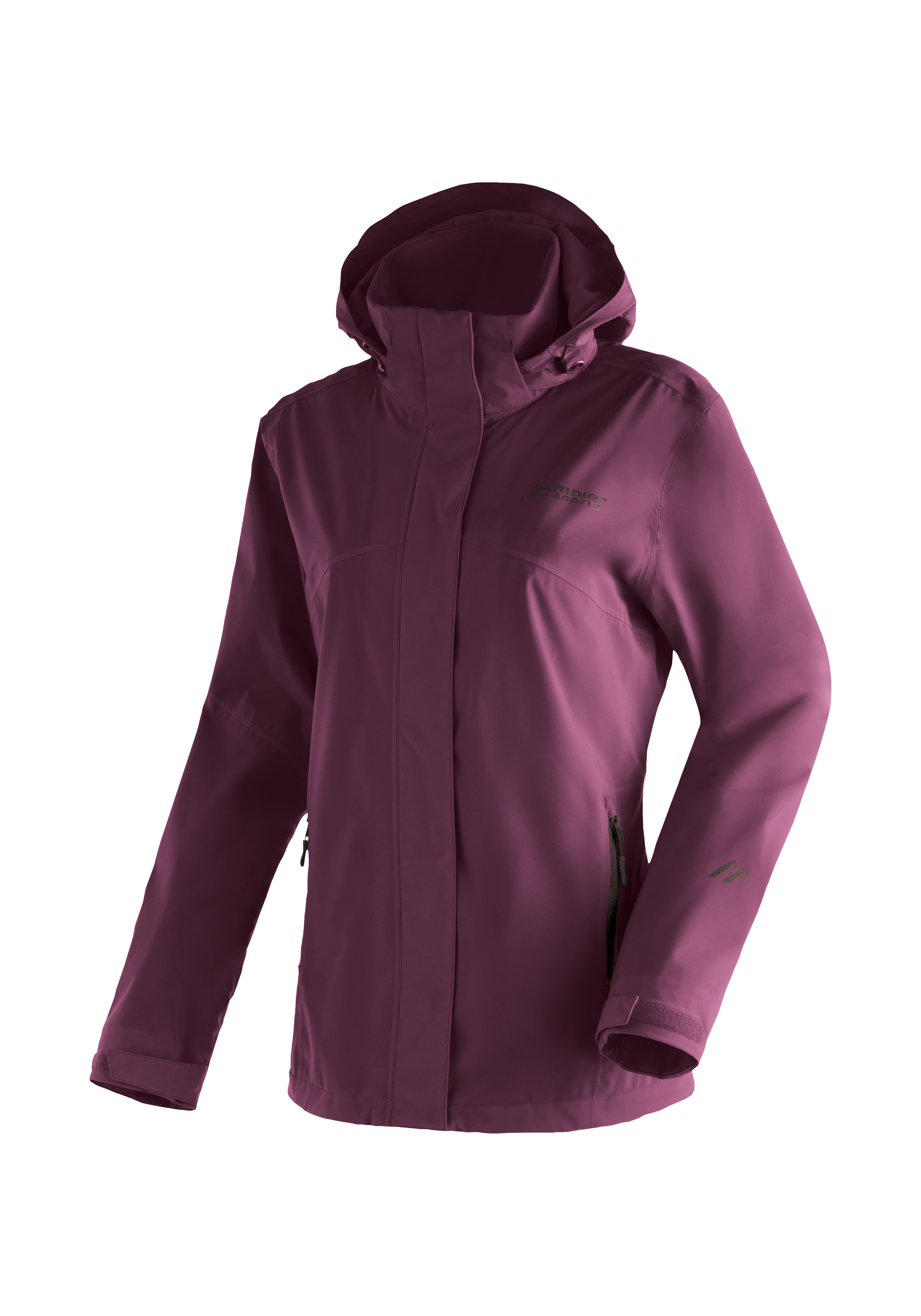 Metor rec W Bekleidung, Mantel, Jacke, Kapuzenpulli, Kapuze, Regenjacke, Hardshell, Lila, Kapuze, Reißverschlusstaschen