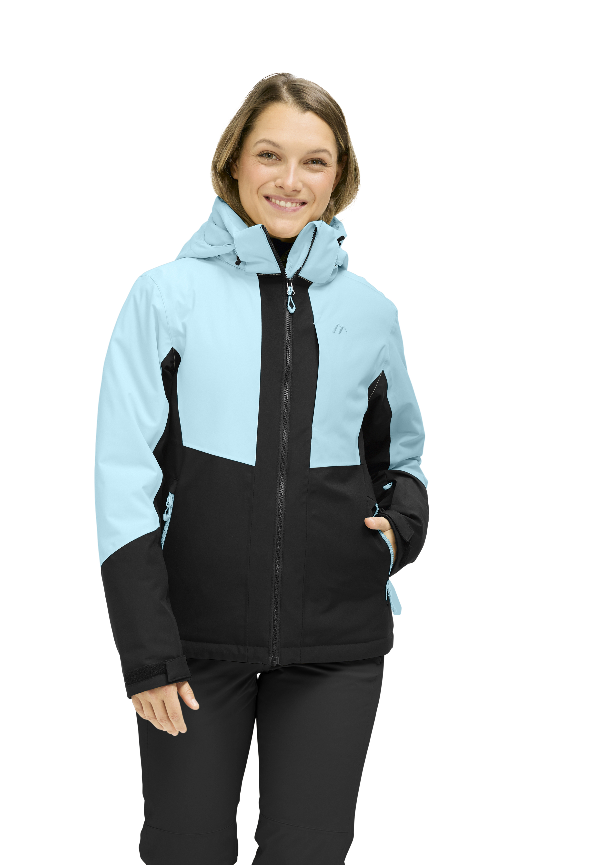 jacke, anorak, skijacke, zweifarbig, reissverschluss