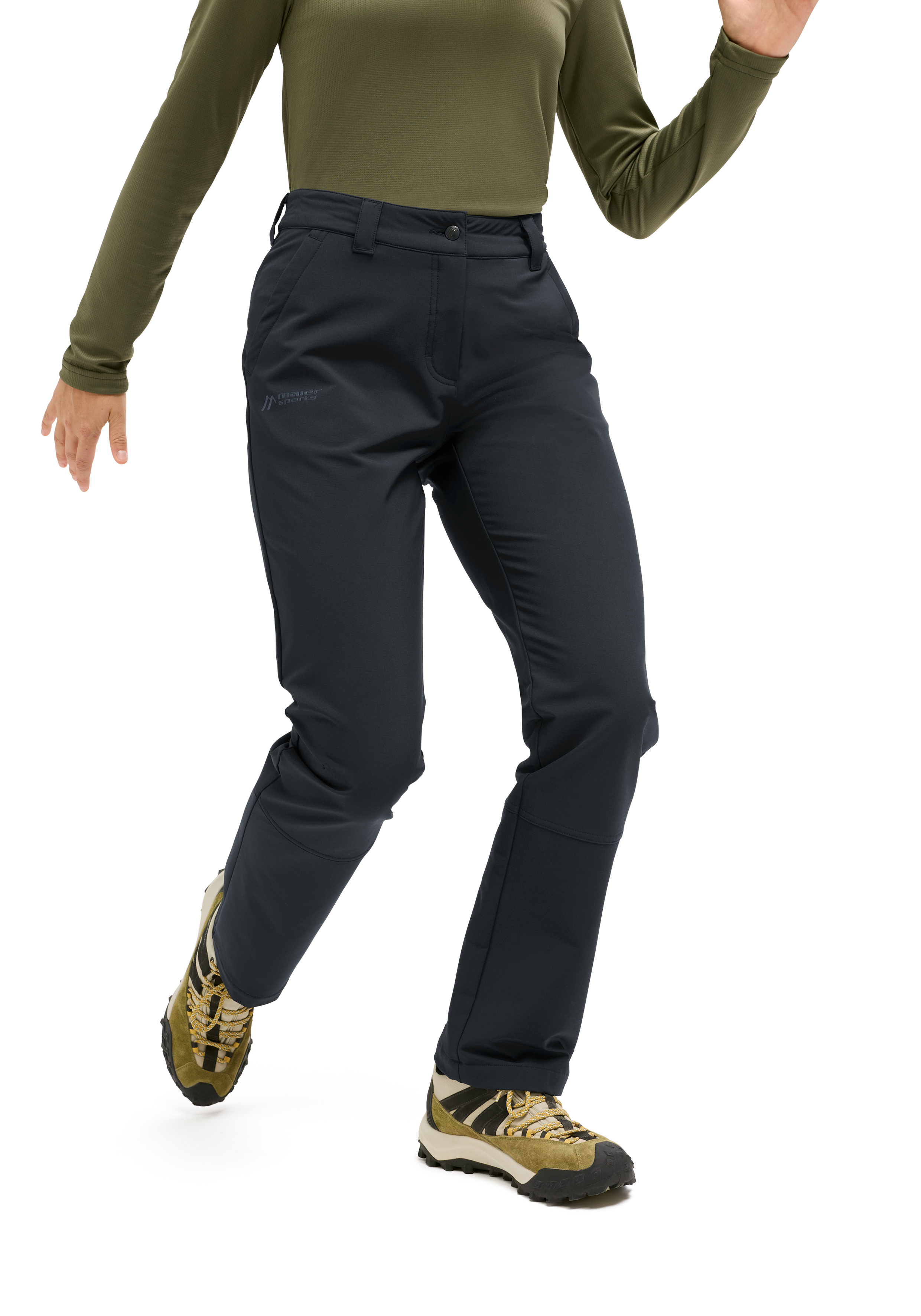 Hose, Outdoor, Softshell, Damen, Schwarz