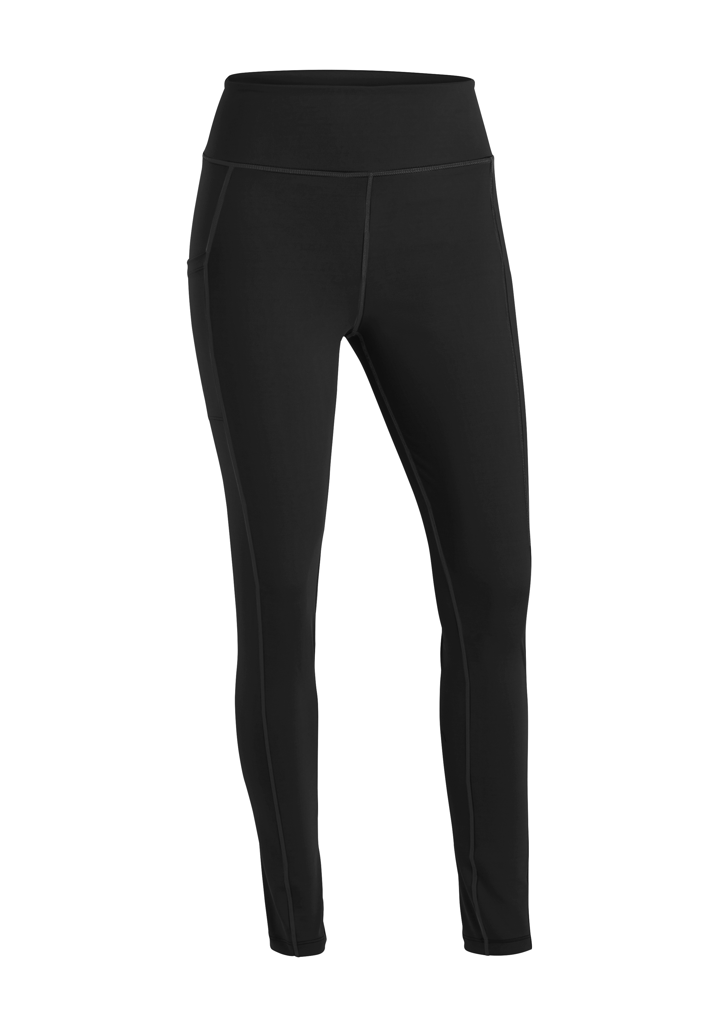 Leggings, Schwarz, High-Waist, Kompression, Slim-Fit