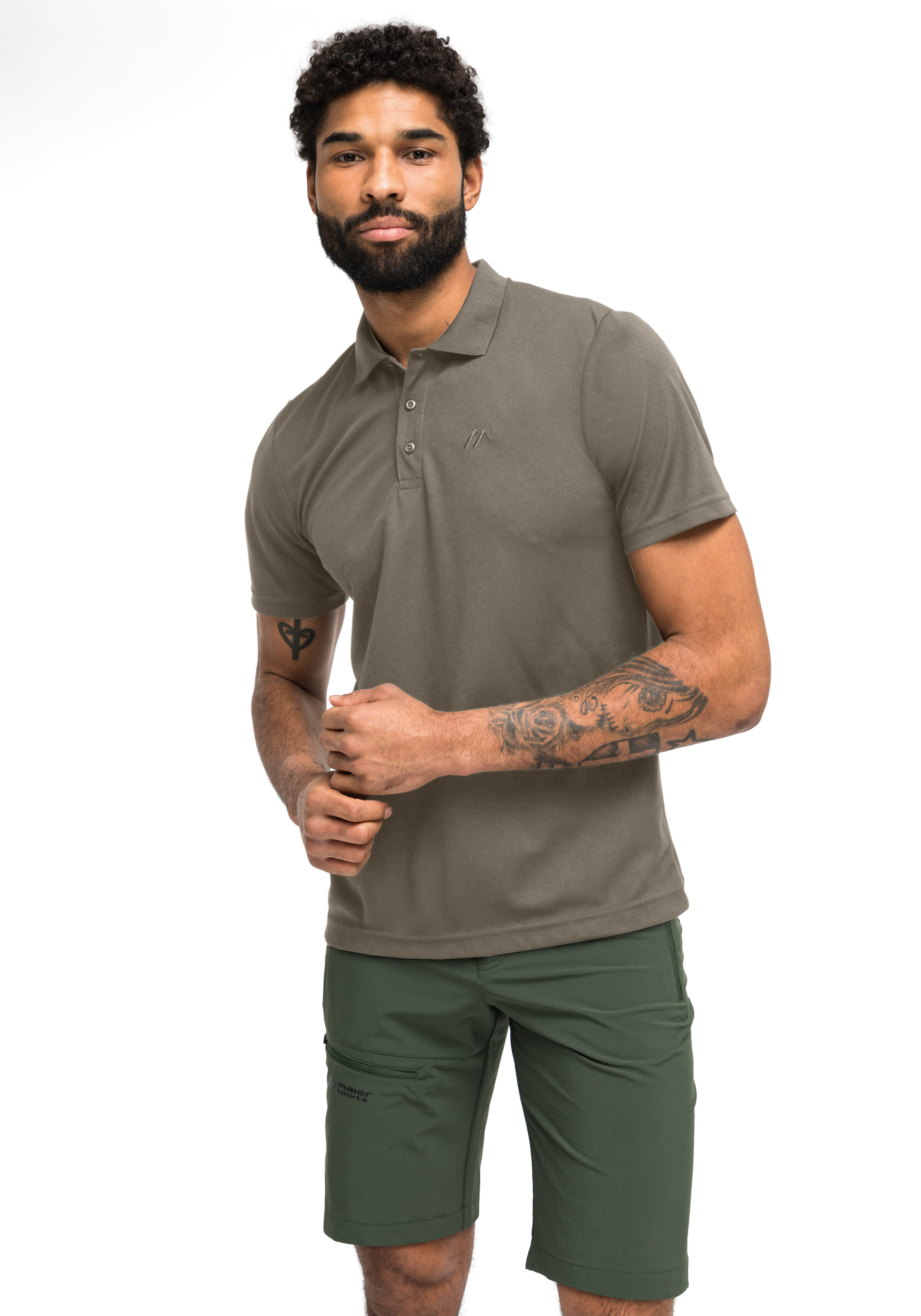 Poloshirt, Kurzarm, Baumwolle, Kaki, Polo-Hemd, Polohemd, Kurze Hosen, T-Shirt, einfarbig, Taktische Shorts