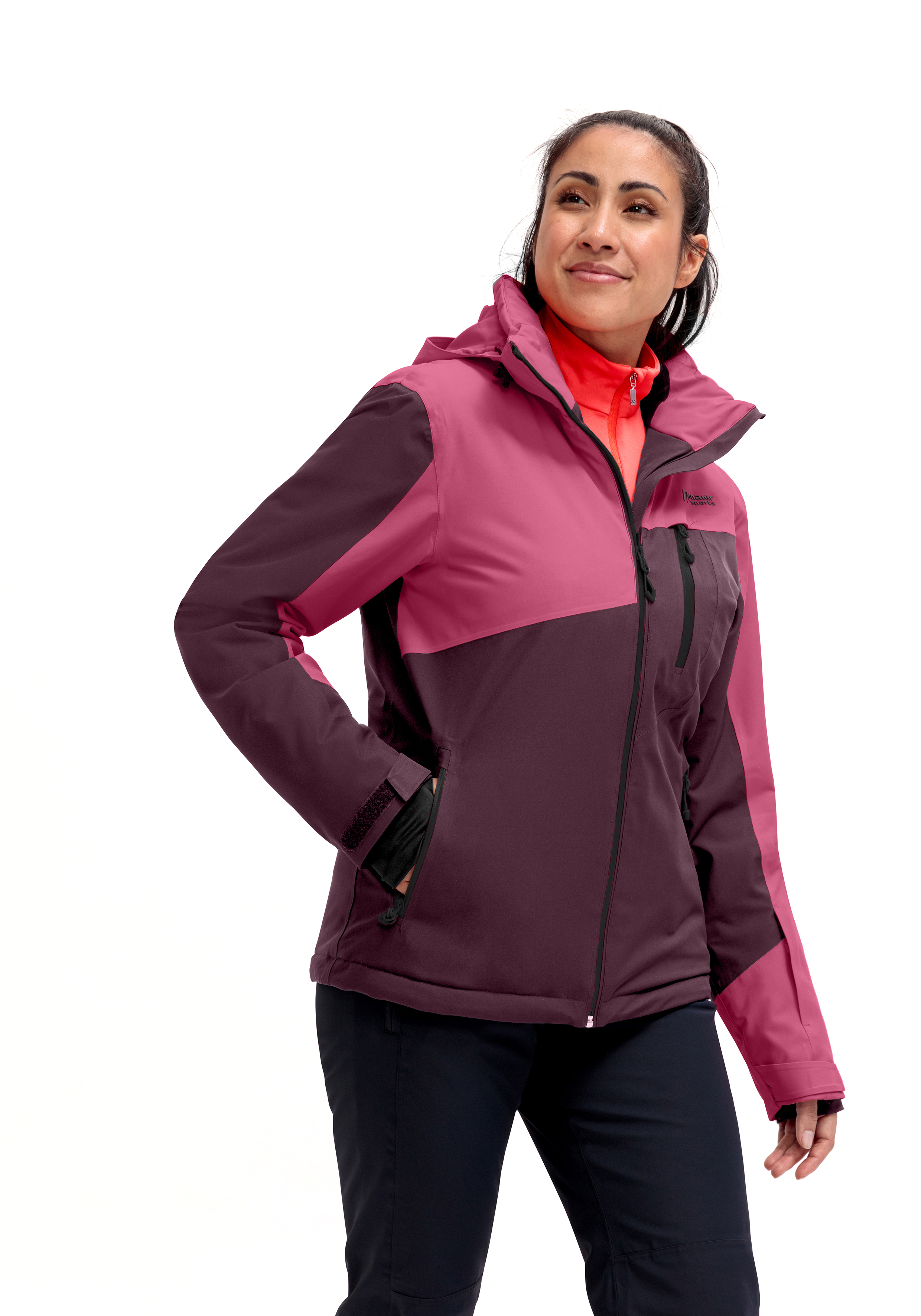 Glacierguard W Mantel, Jacke, Langarm, Person, Frau, Mantel, Jacke, Langarm, Kapuze, Gesicht