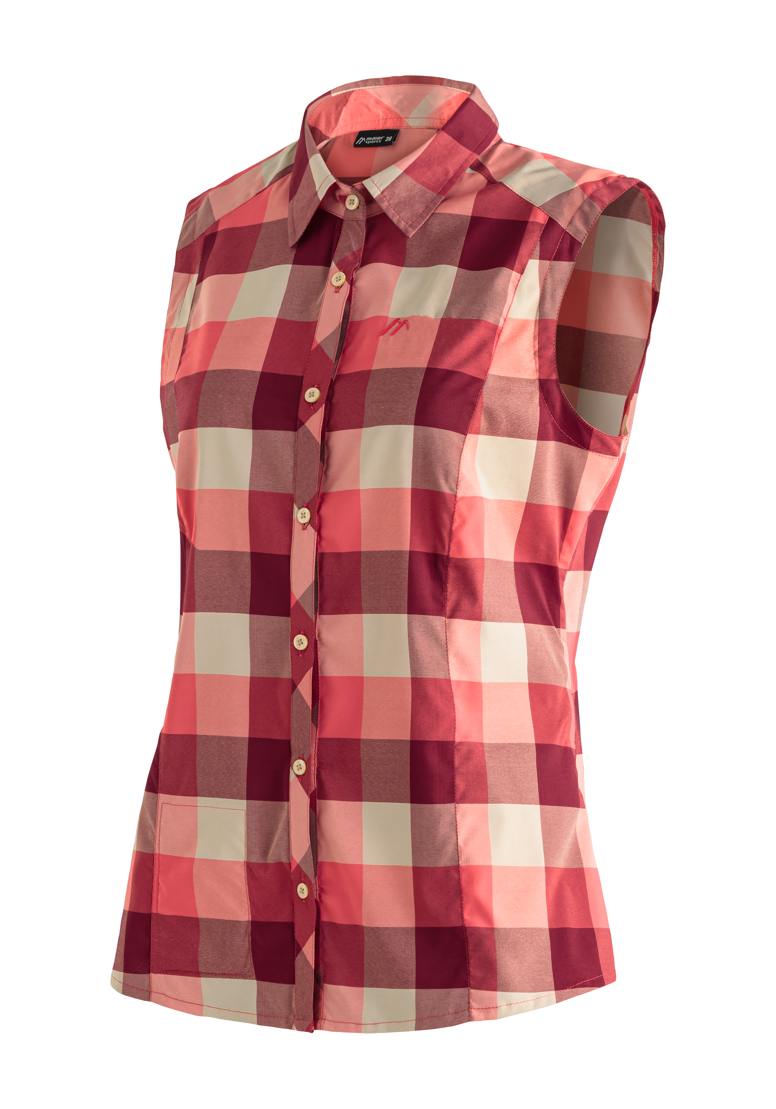 Bekleidung, Hemd, Kleid, Hemd, Bluse, Hemd, VichyKaro, Ärmellos, Karo Muster, Button-Front