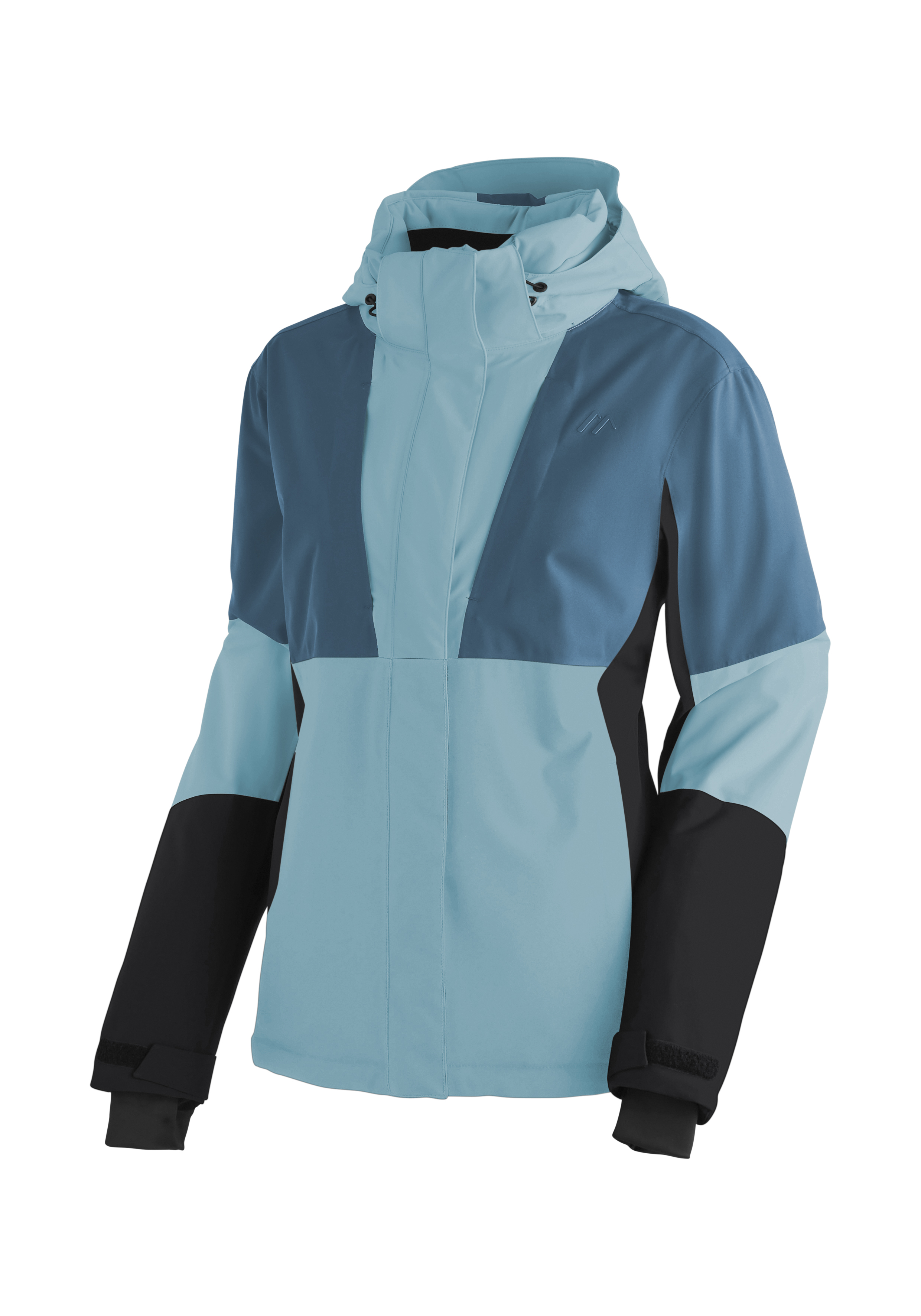 jacke, ski jacket, softshell, mehrfarbig, kapuze