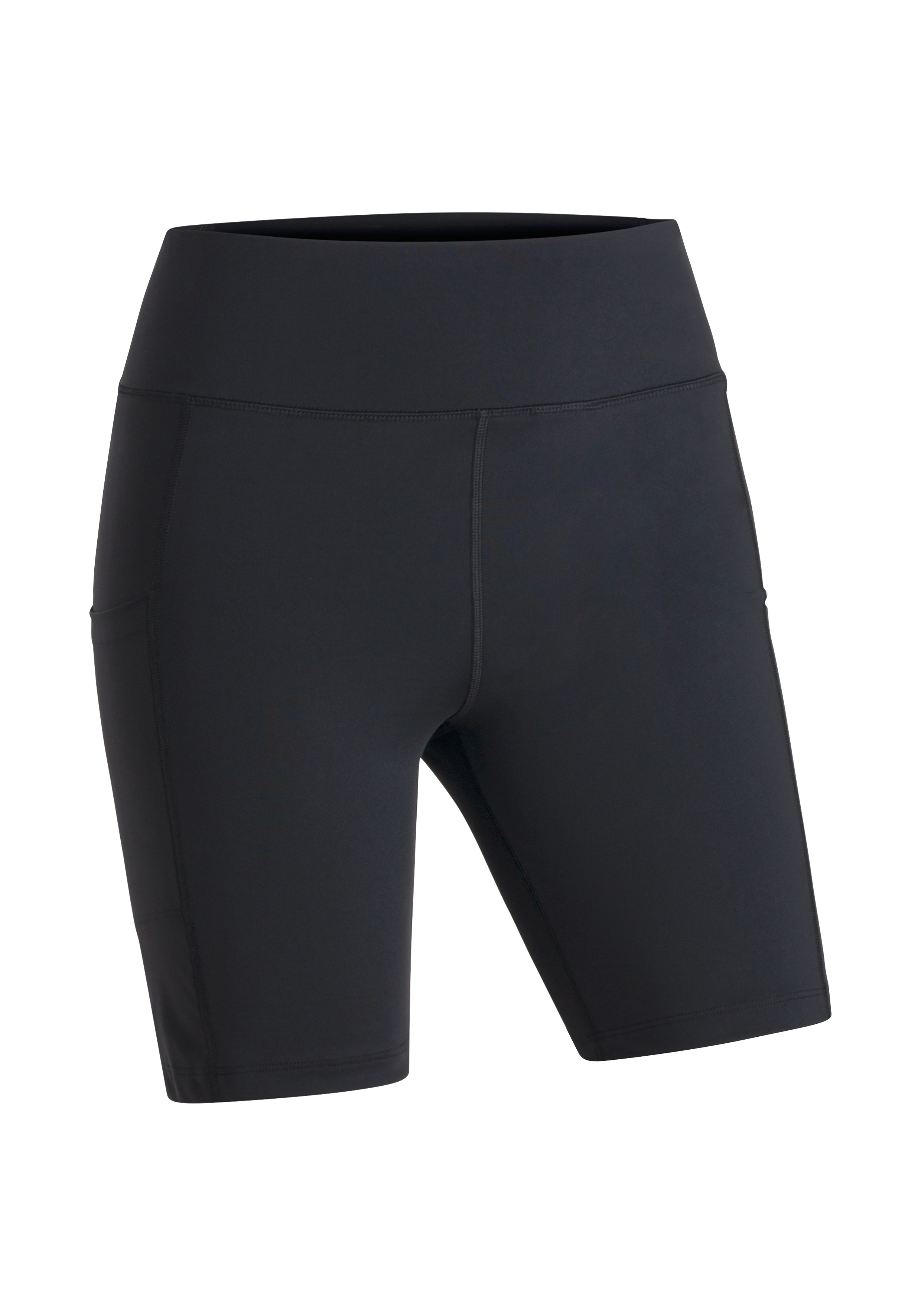 Sportshorts, Schwarz, High-Witb, Kunstleder?, StützendesMaterial