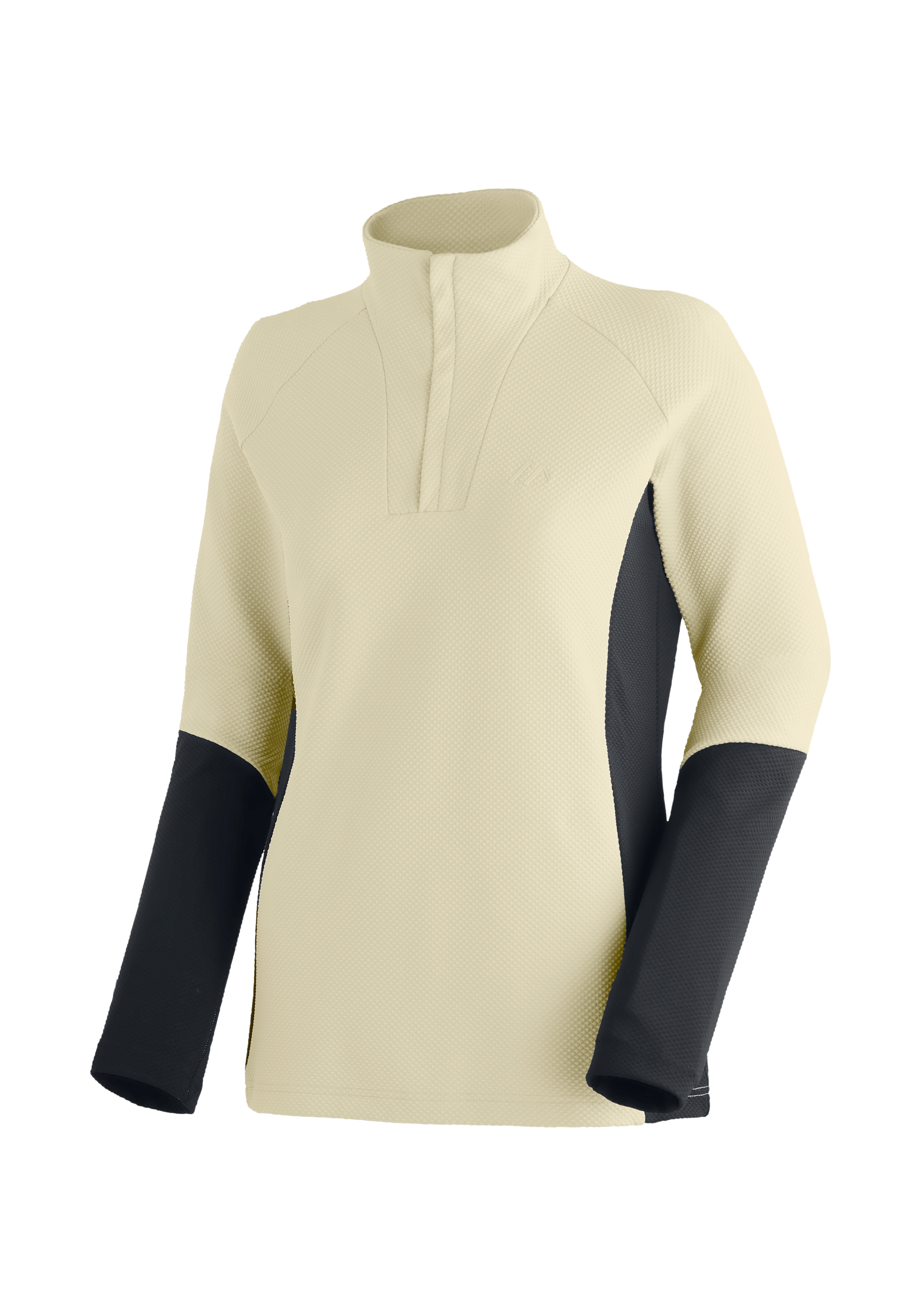 Pullover, Patchwork, Reißverschluss-Kragen, Woll- oder Sweatshirtstoff, Langarm