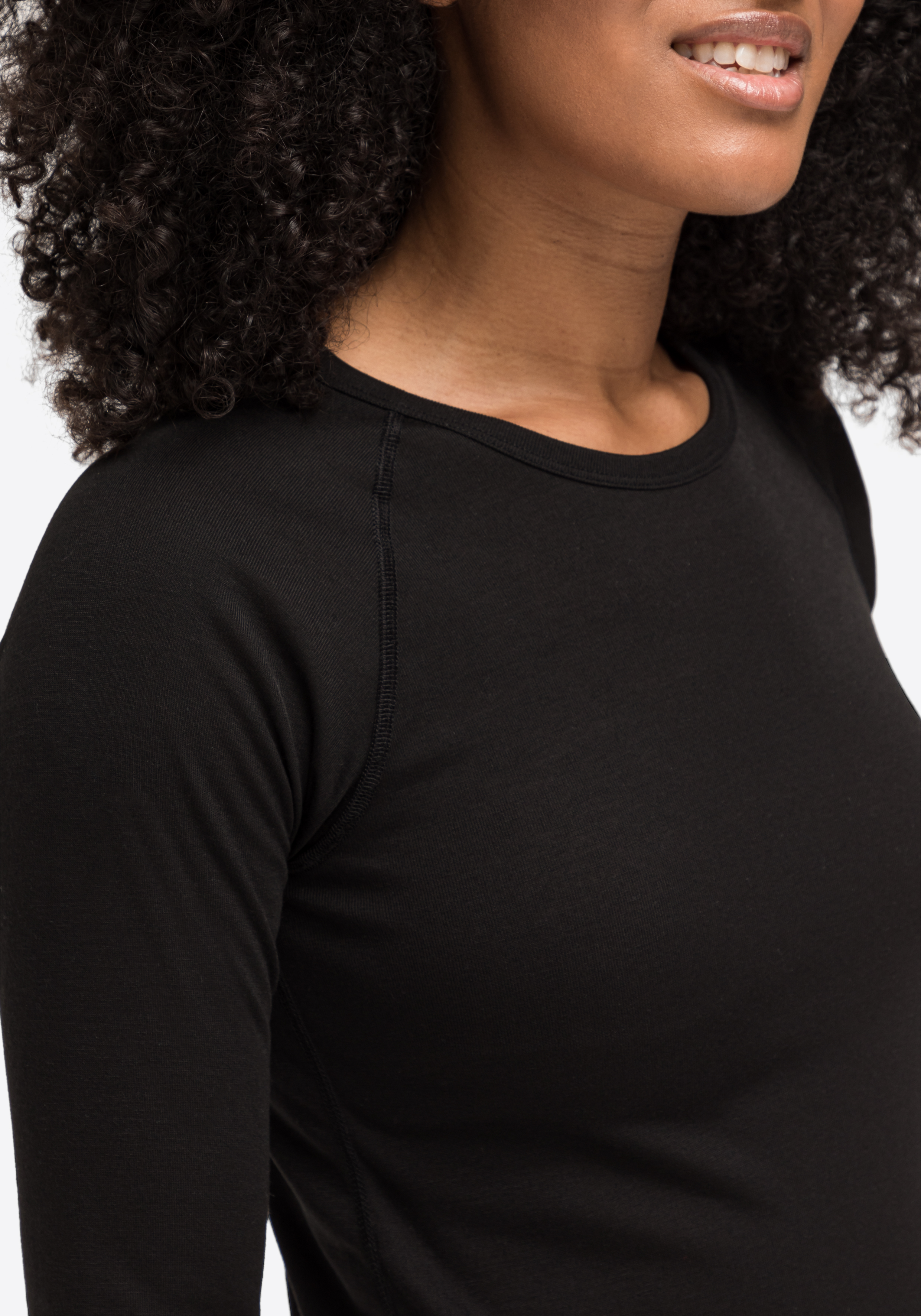 Langarm, Ärmel, T-shirt, Person, Frau